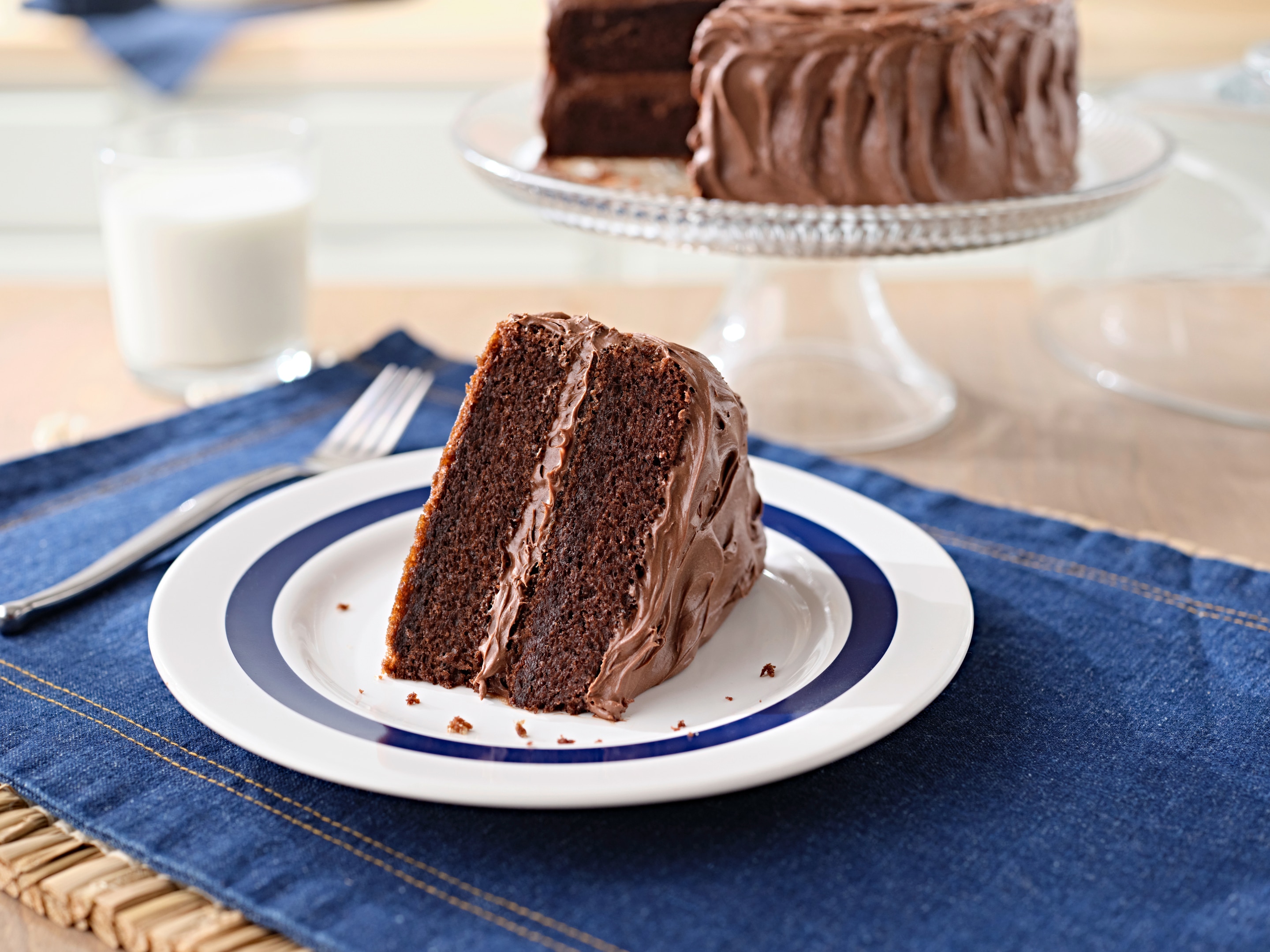 Chocolate mayo cake slice