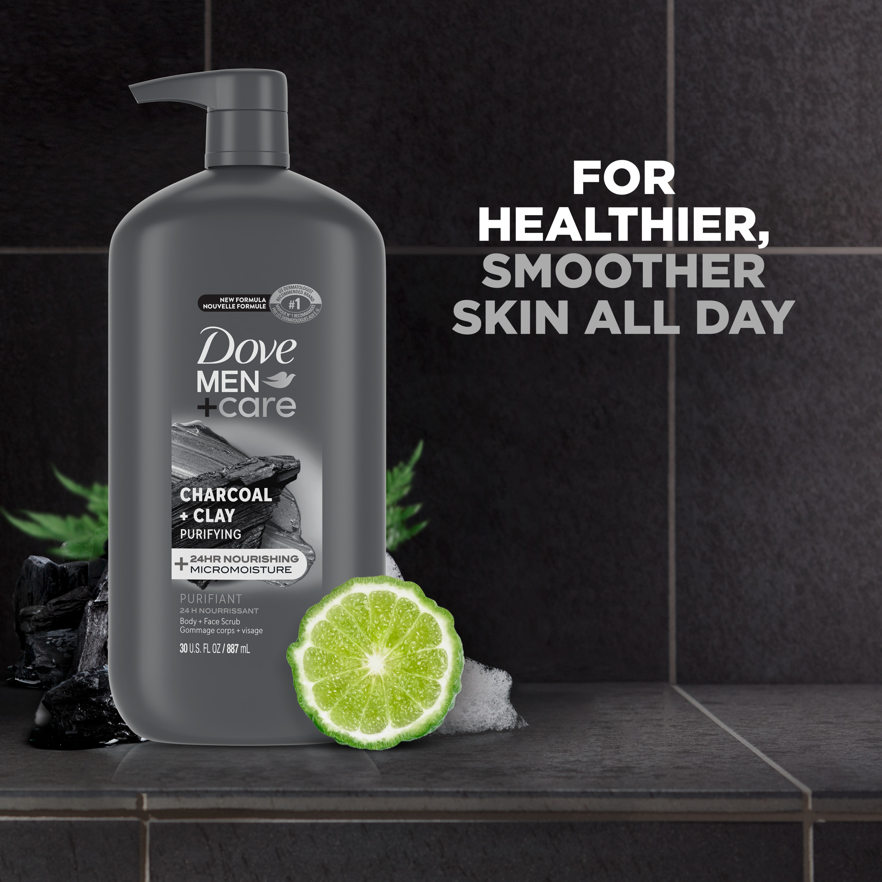 Men+Care Purifying Charcoal + Clay Body + Face Wash