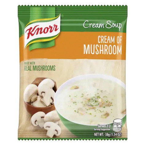 A packet of Knorr Cream of Mushroom Soup