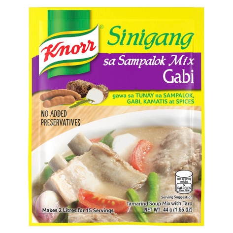 A packet of Knorr Sinigang sa Sampalok Mix With Gabi