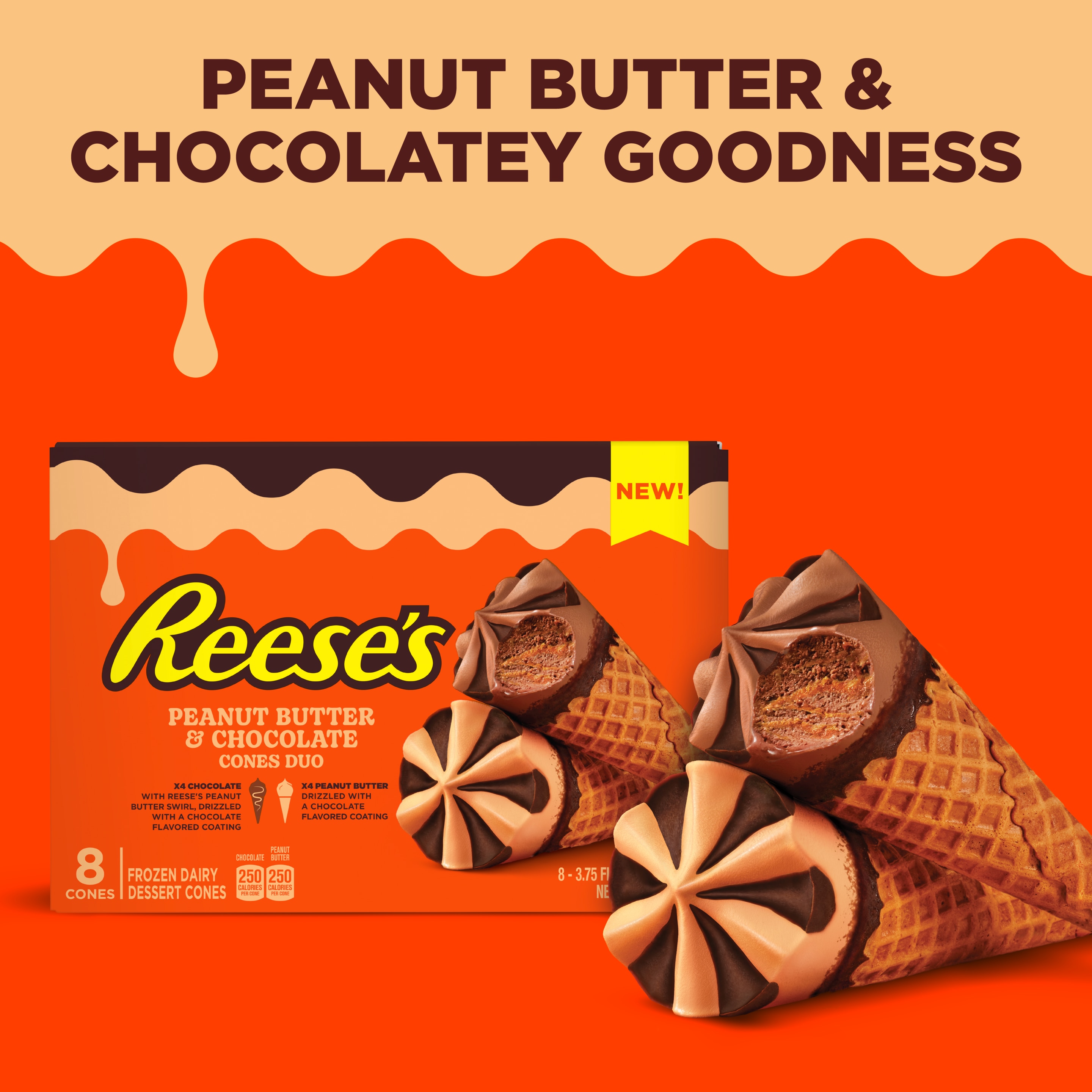 REESE'S Peanut Butter Chocolate Cone Duo