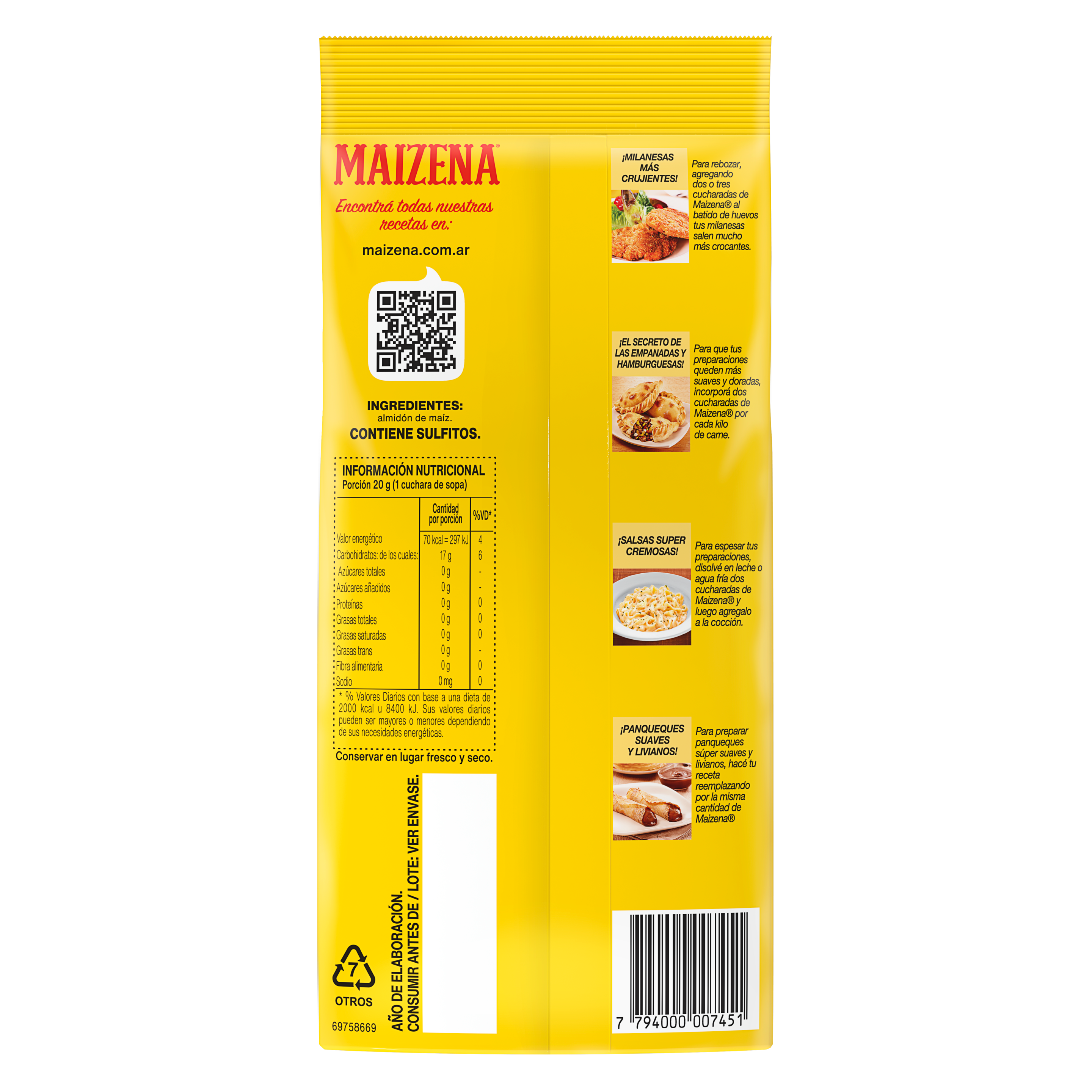 Premezcla de bizcochuelo sabor Chocolate sin TACC - Maizena