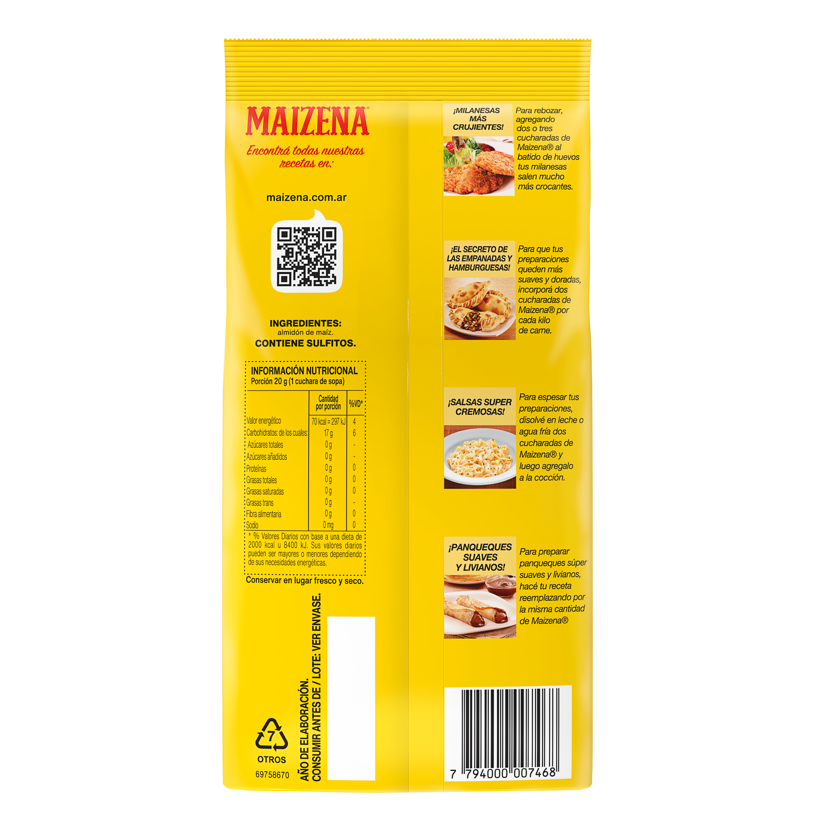 Premezcla de bizcochuelo sabor Chocolate sin TACC - Maizena