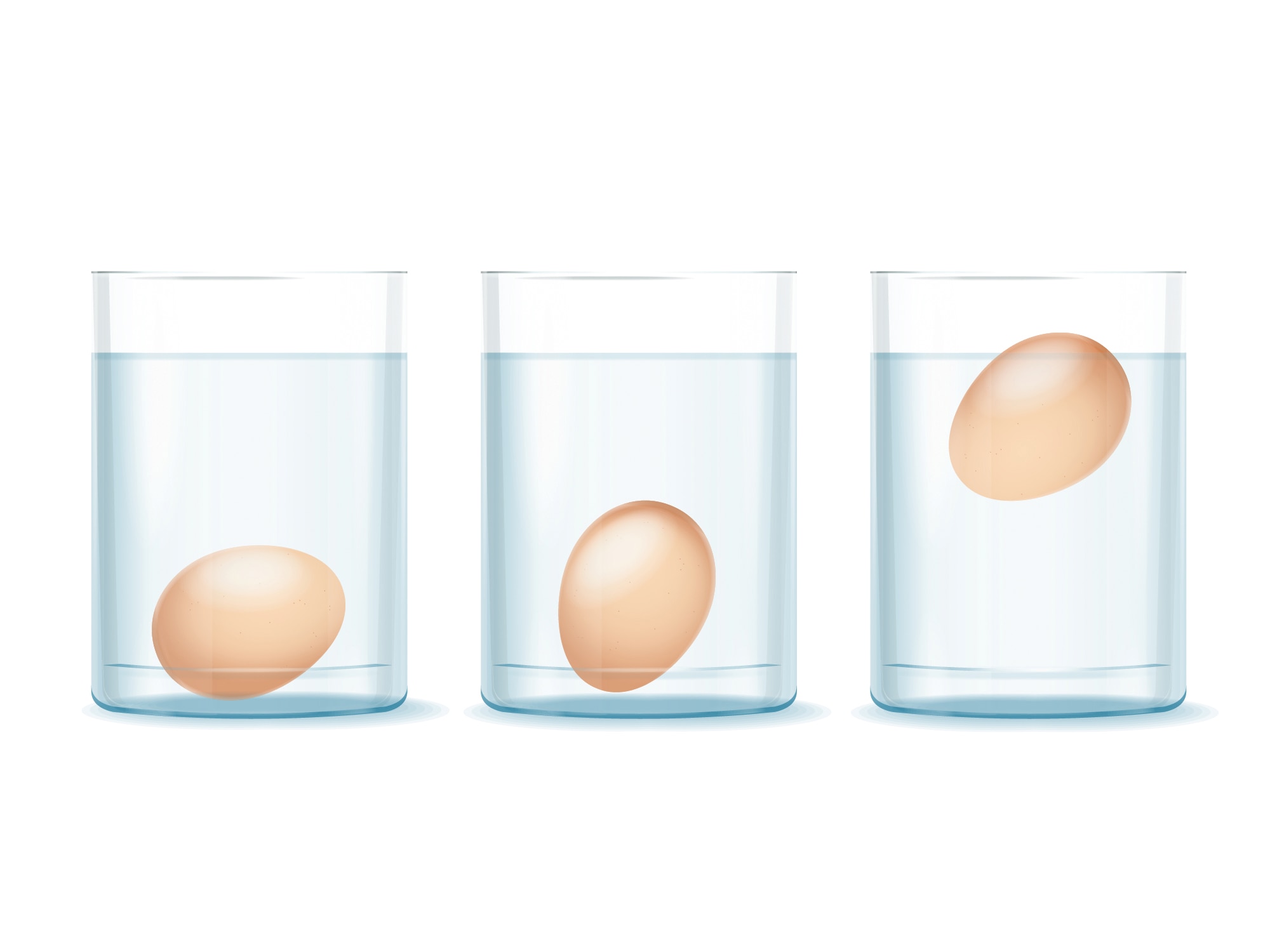 Eier in Glässern