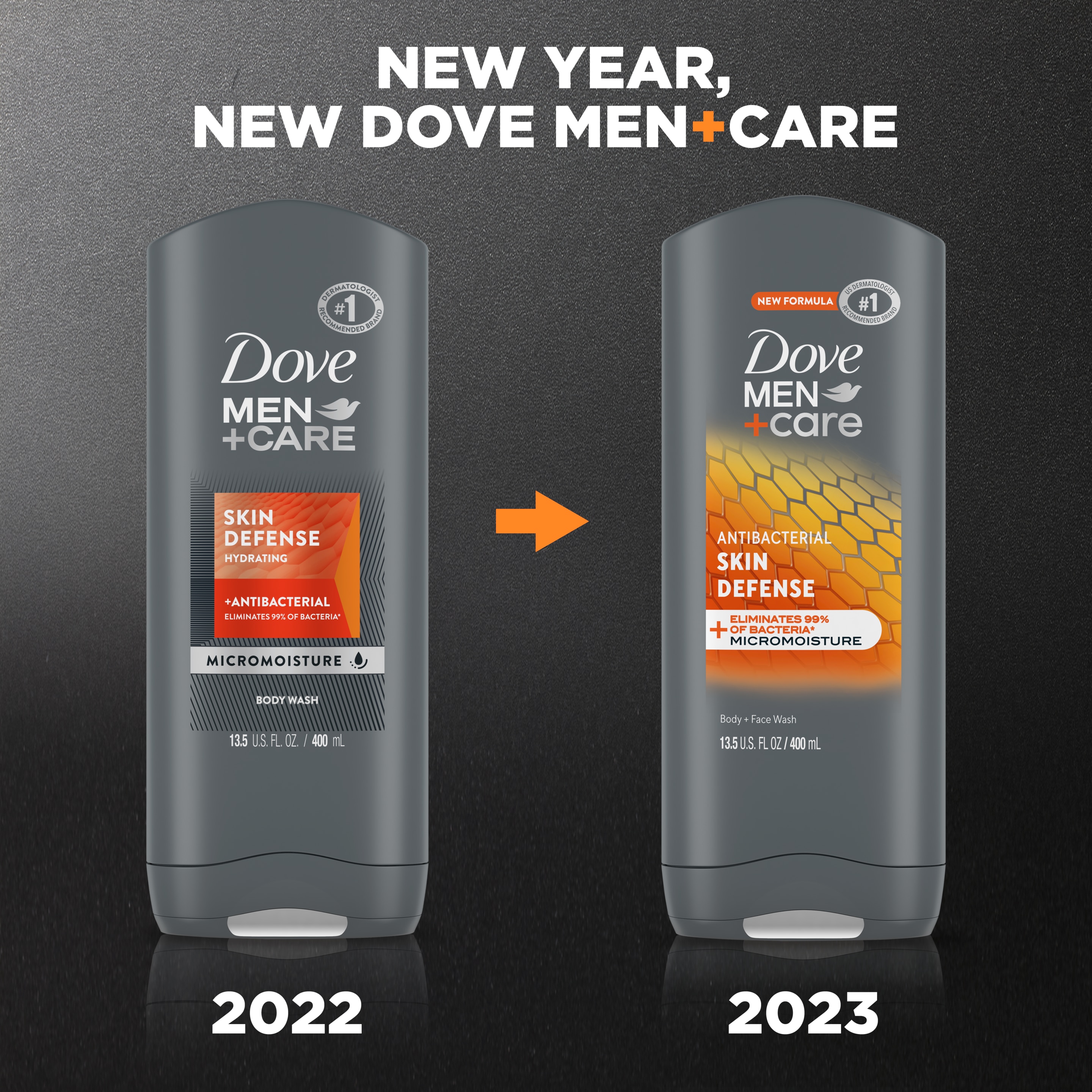 Dove Men+Care Antibacterial Skin Defense Body + Face Wash