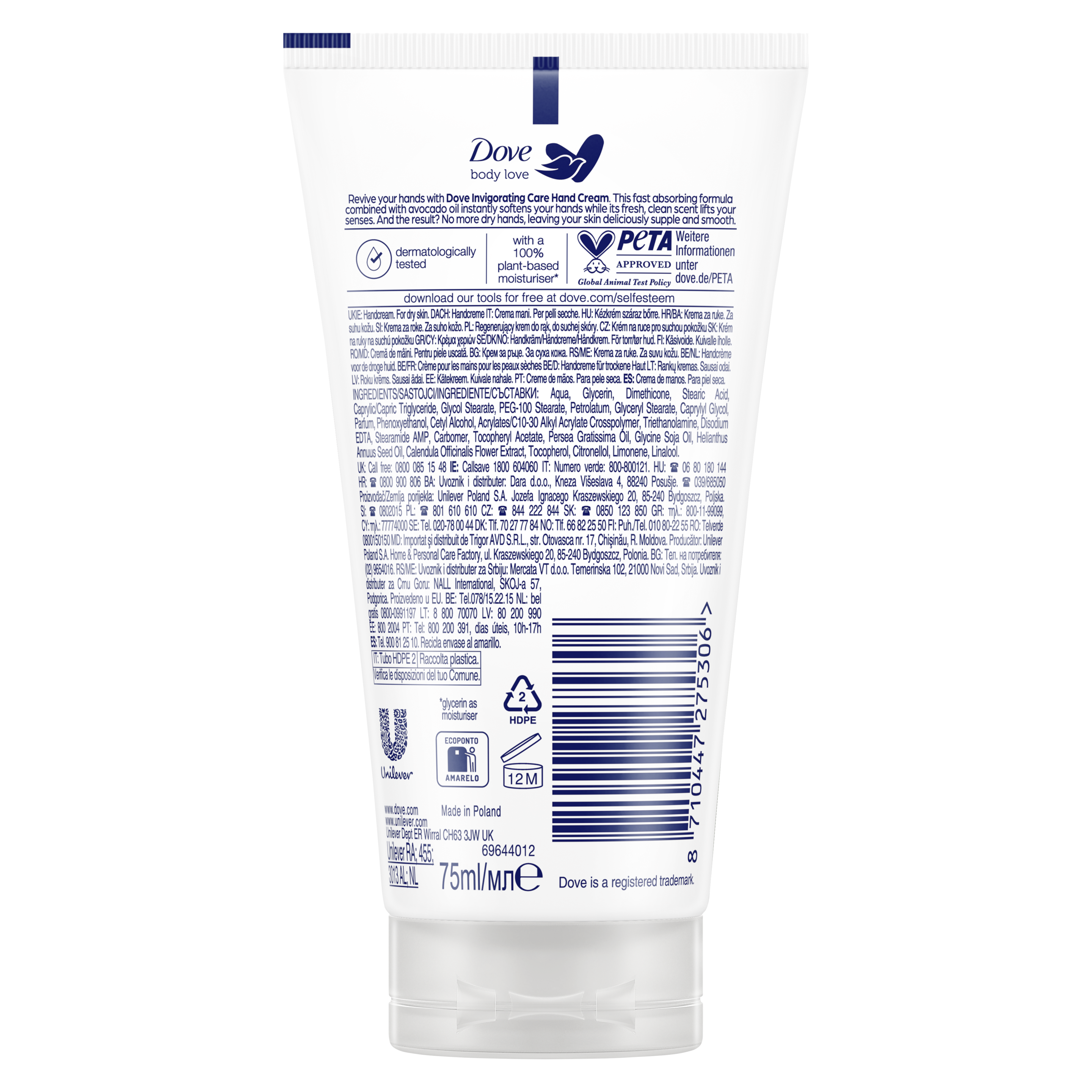 Dove Crema de Manos Aguacate Ritual Revitalizador 75ml