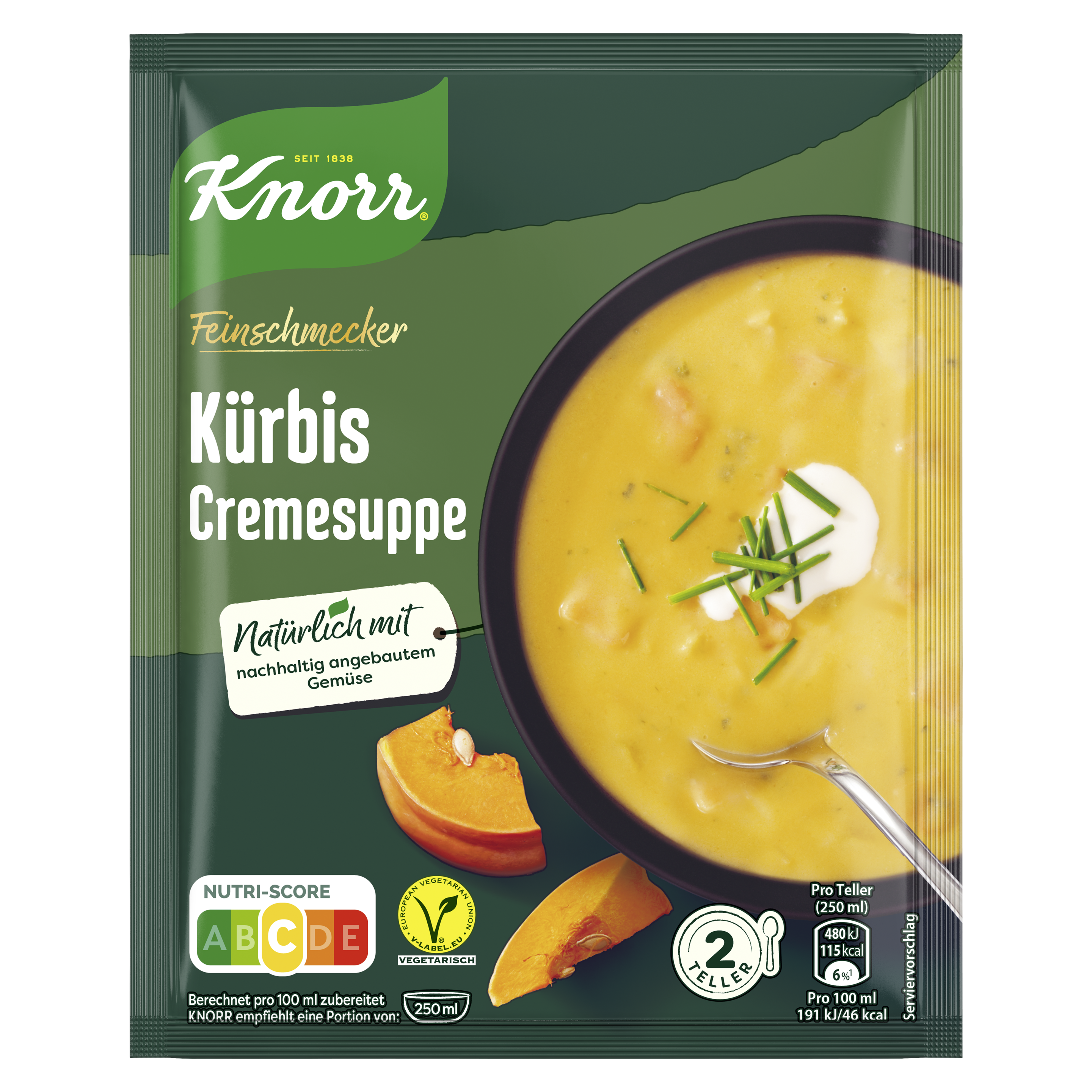 Knorr Feinschmecker Kürbis Cremesuppe 500ml Beutel
