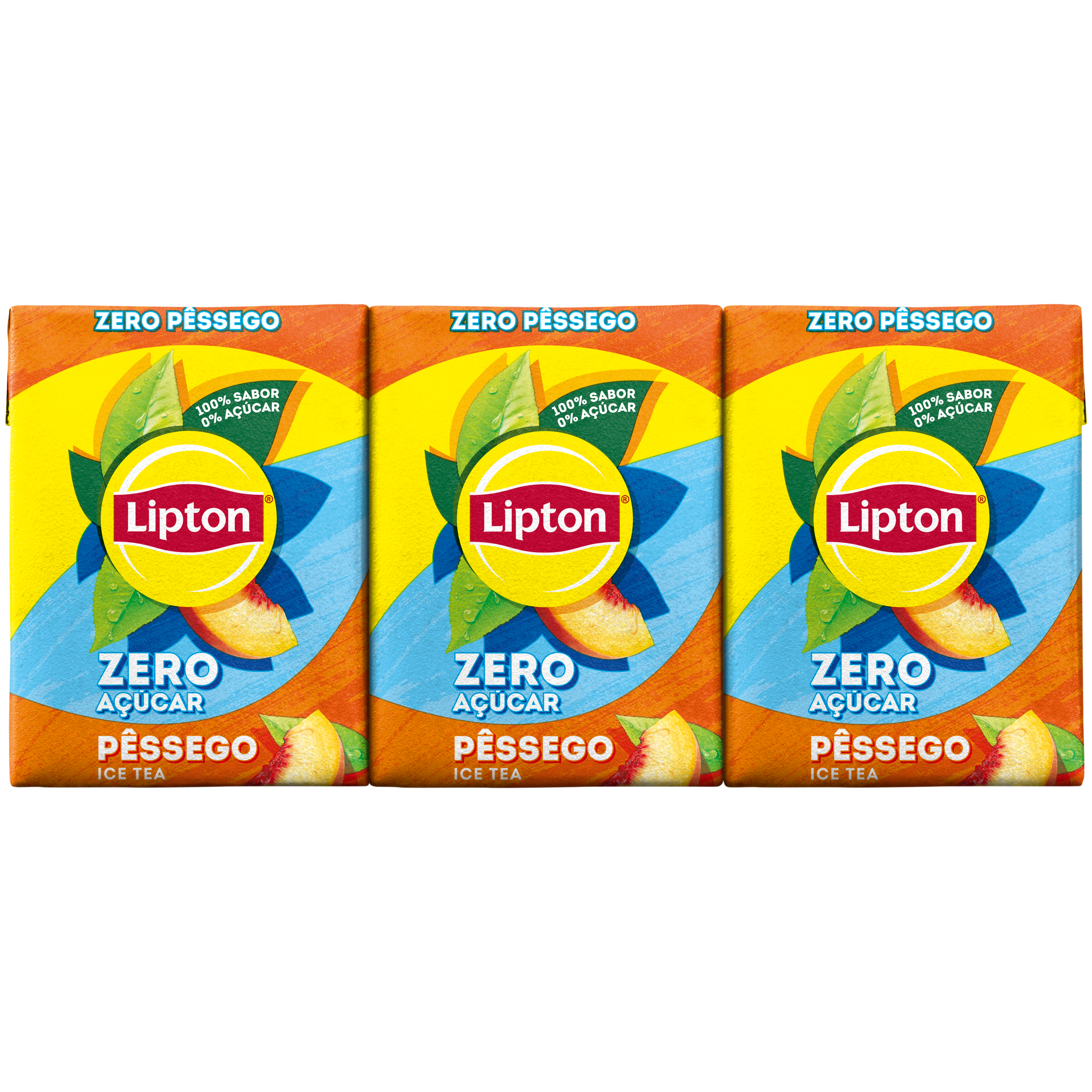 Lipton Ice Tea Pêssego Zero Açúcar 3x20Cl packshot