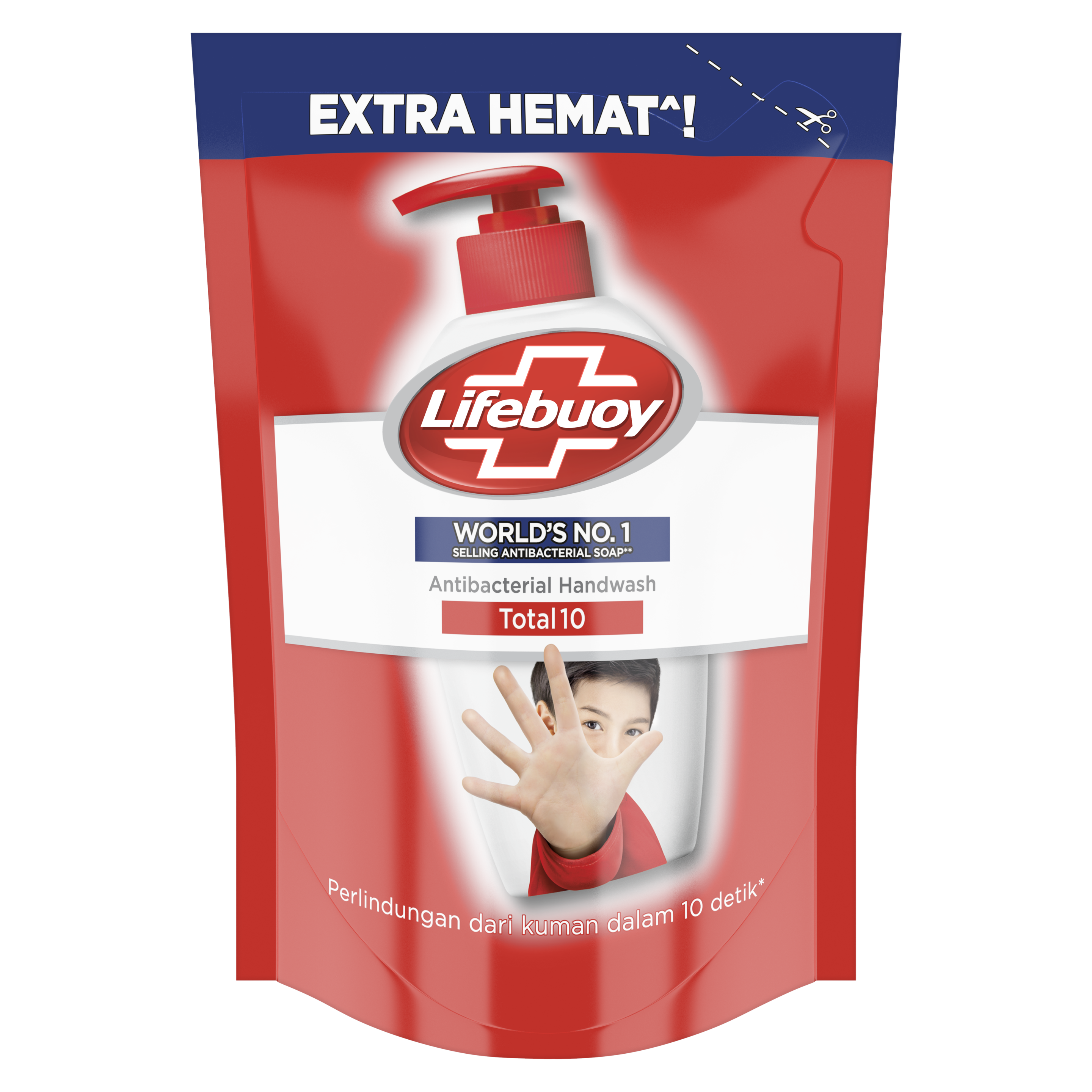 Lifebuoy  SABUN CUCI TANGAN ANTISEPTIK HAND WASH TOTAL 10 ACTIV SILVER FORMULA, BUNUH KUMAN 10 DETIK 180ML packshot