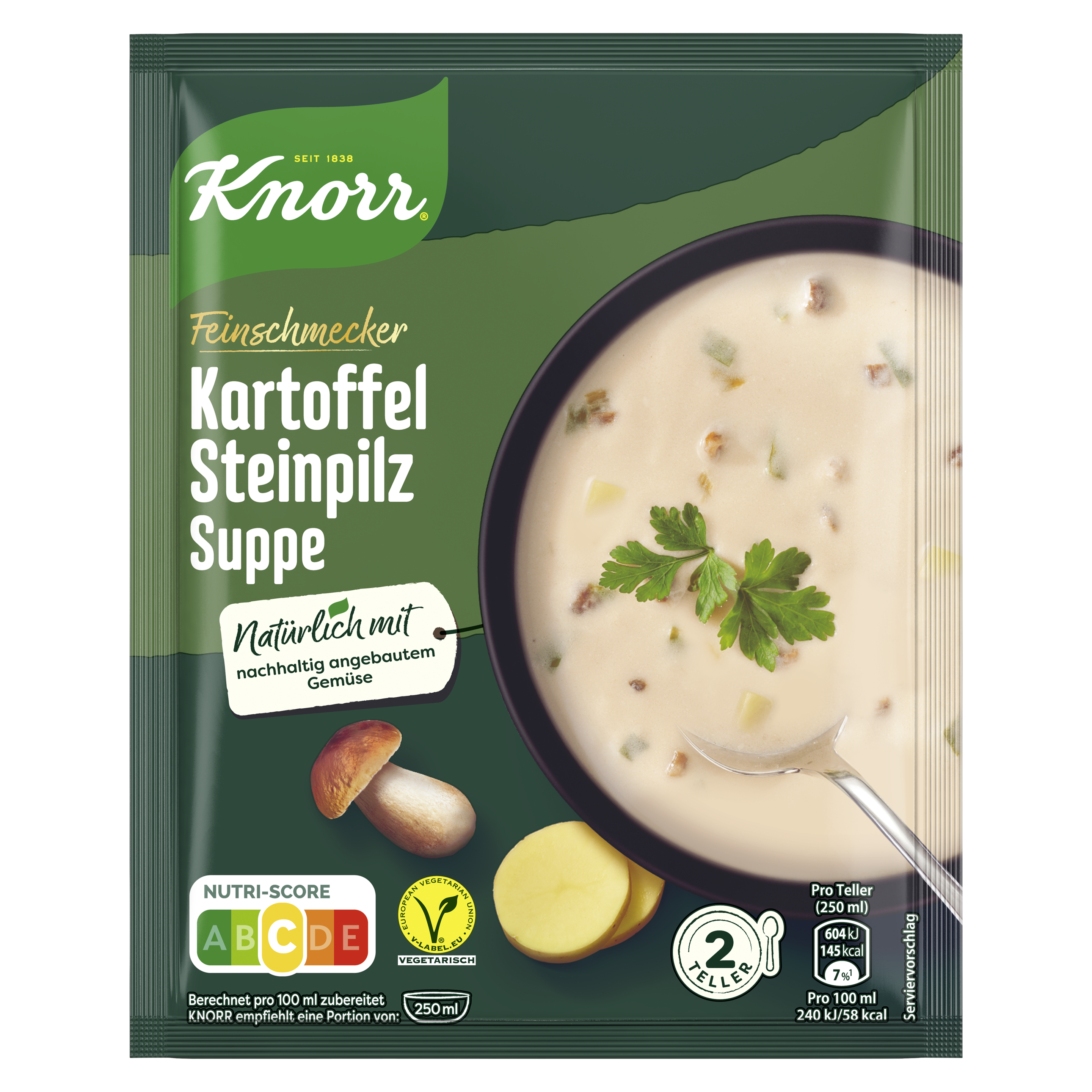 Knorr Feinschmecker Kartoffel Steinpilz Suppe 500ml Beutel