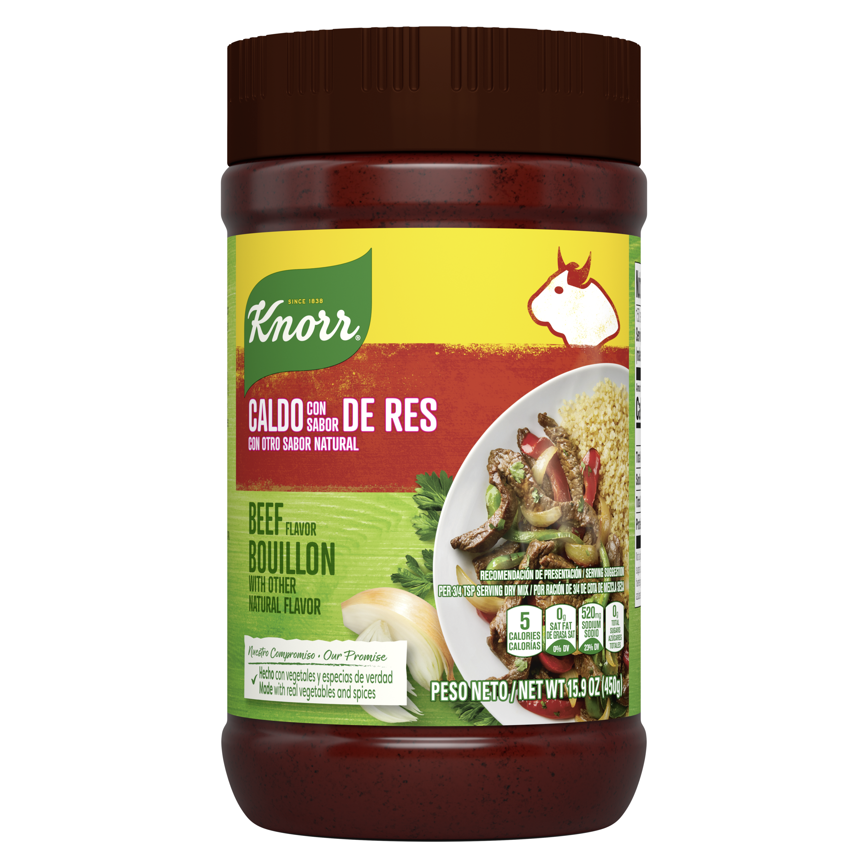 Caldo con sabor de res