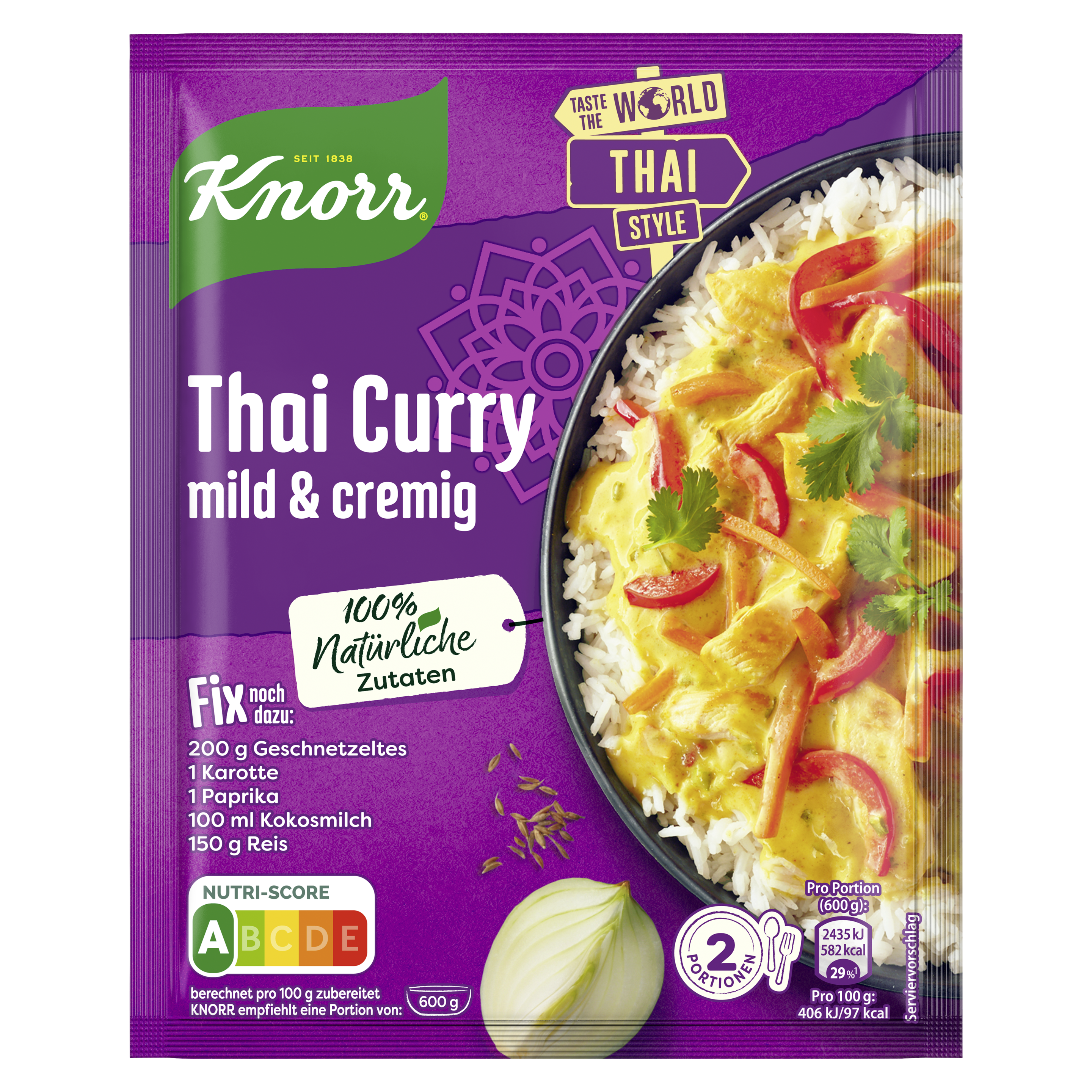 Knorr Basis Thai Curry 3 Portionen 30 g