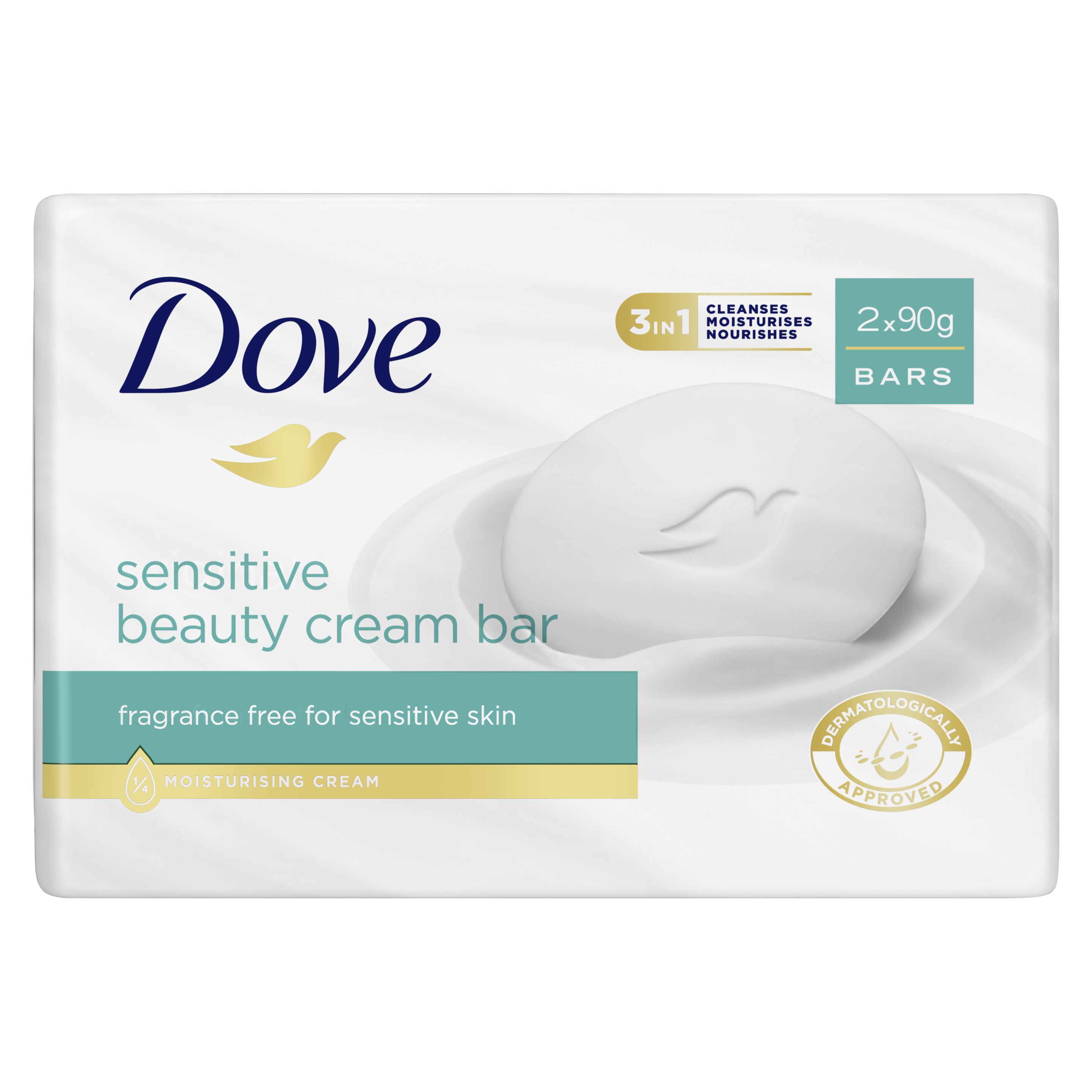 Dove Sensitive Beauty Cream Bar 2x90g
