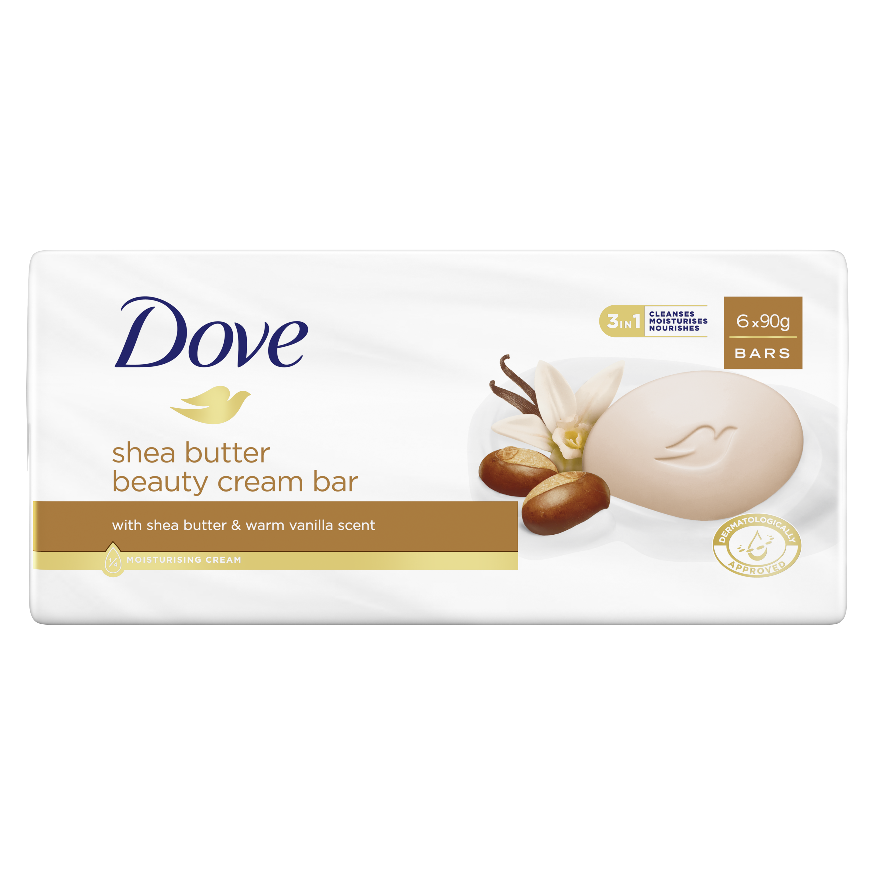 Dove Shea Butter Beauty Cream Bar 6x90g
