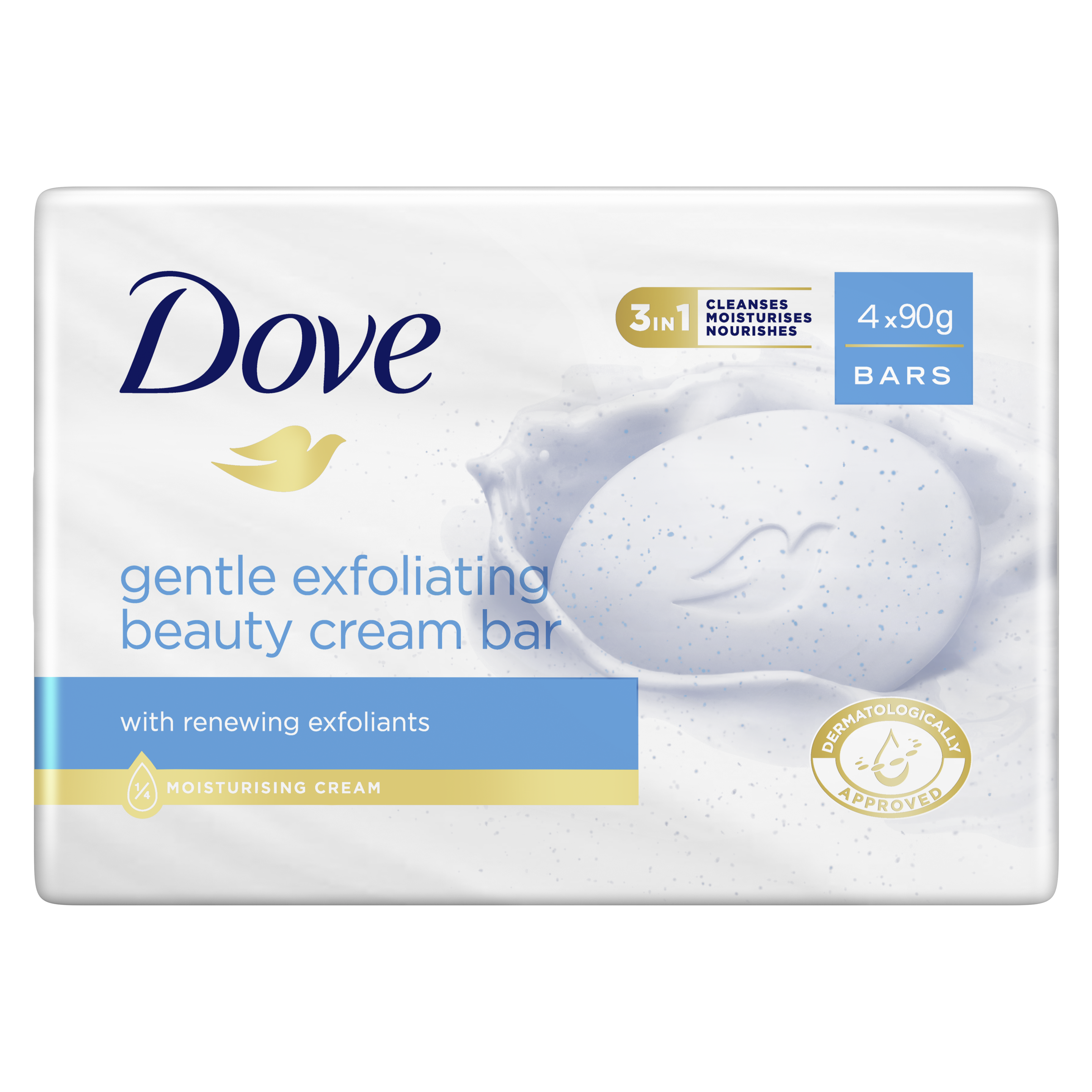 Dove Exfoliating Beauty Cream Bar 4x90g
