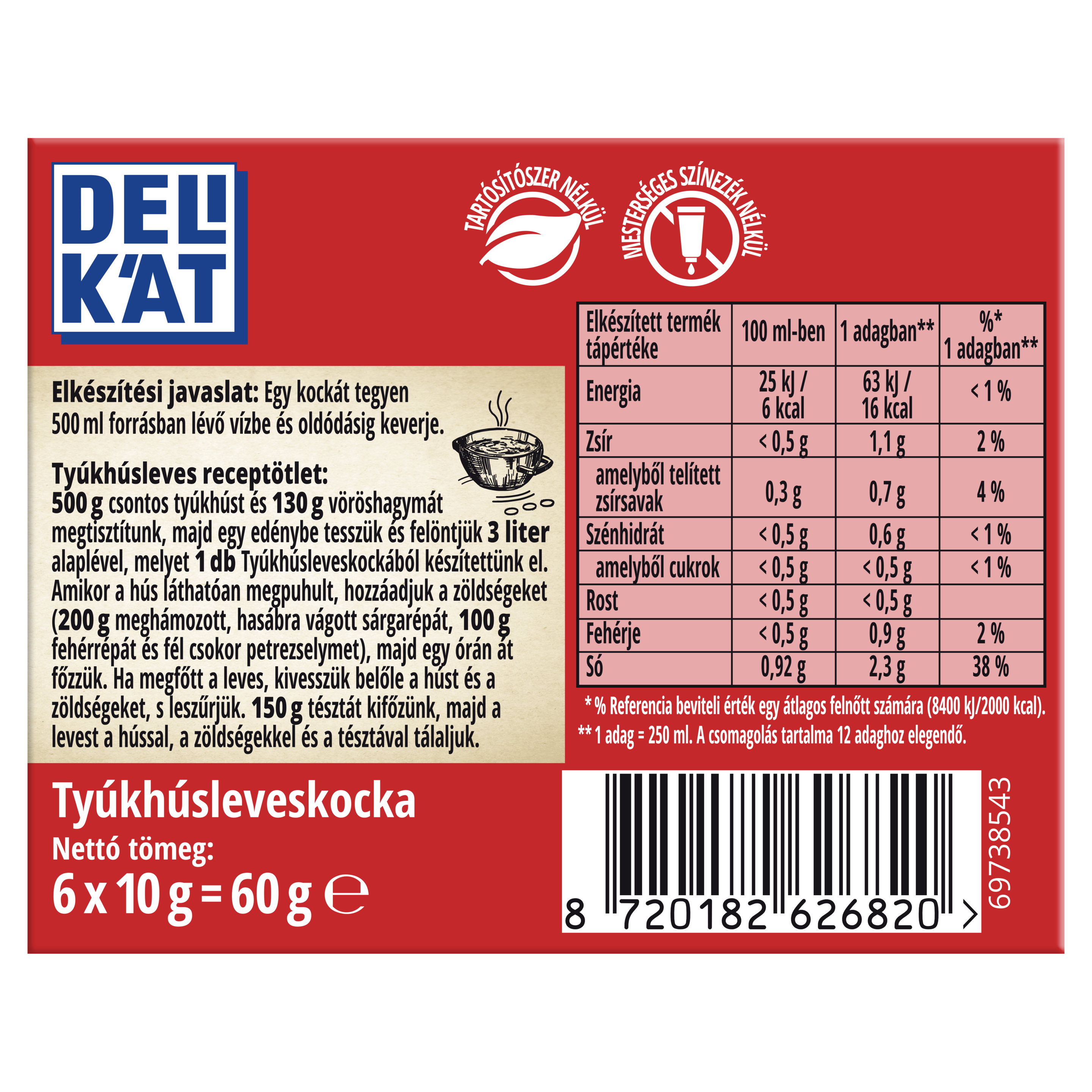 Delikát Tyúkhúsleveskocka