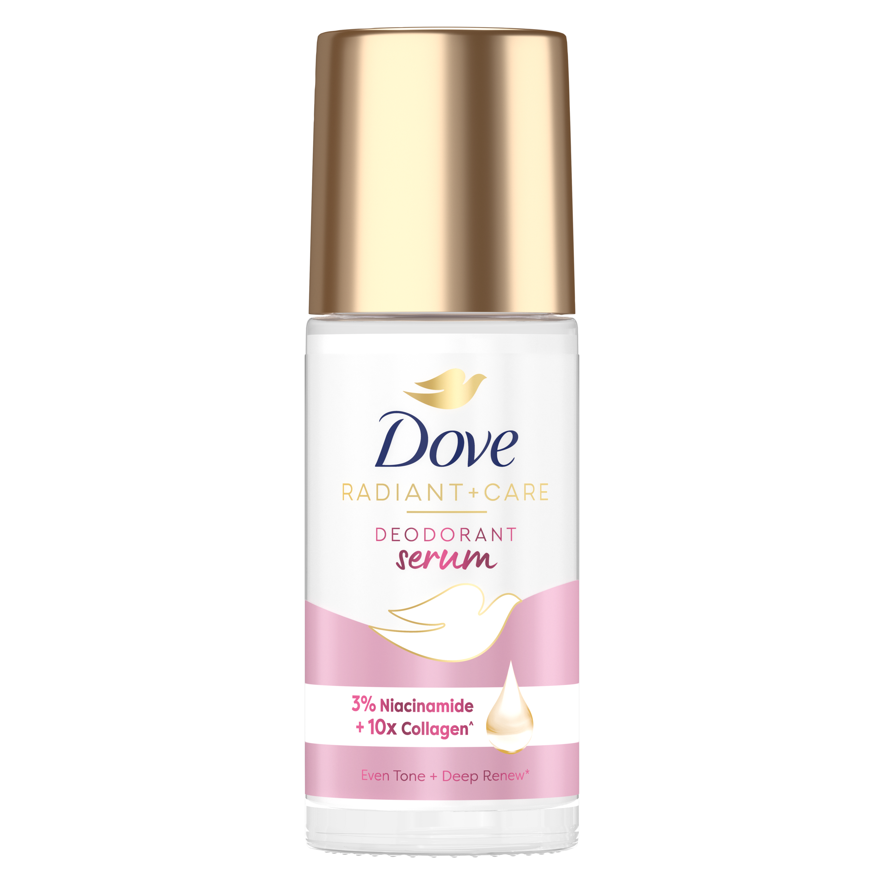 Dove Sérum Desodorante Roll On 3% Niacinamida + 10x Colágeno 45ml packshot