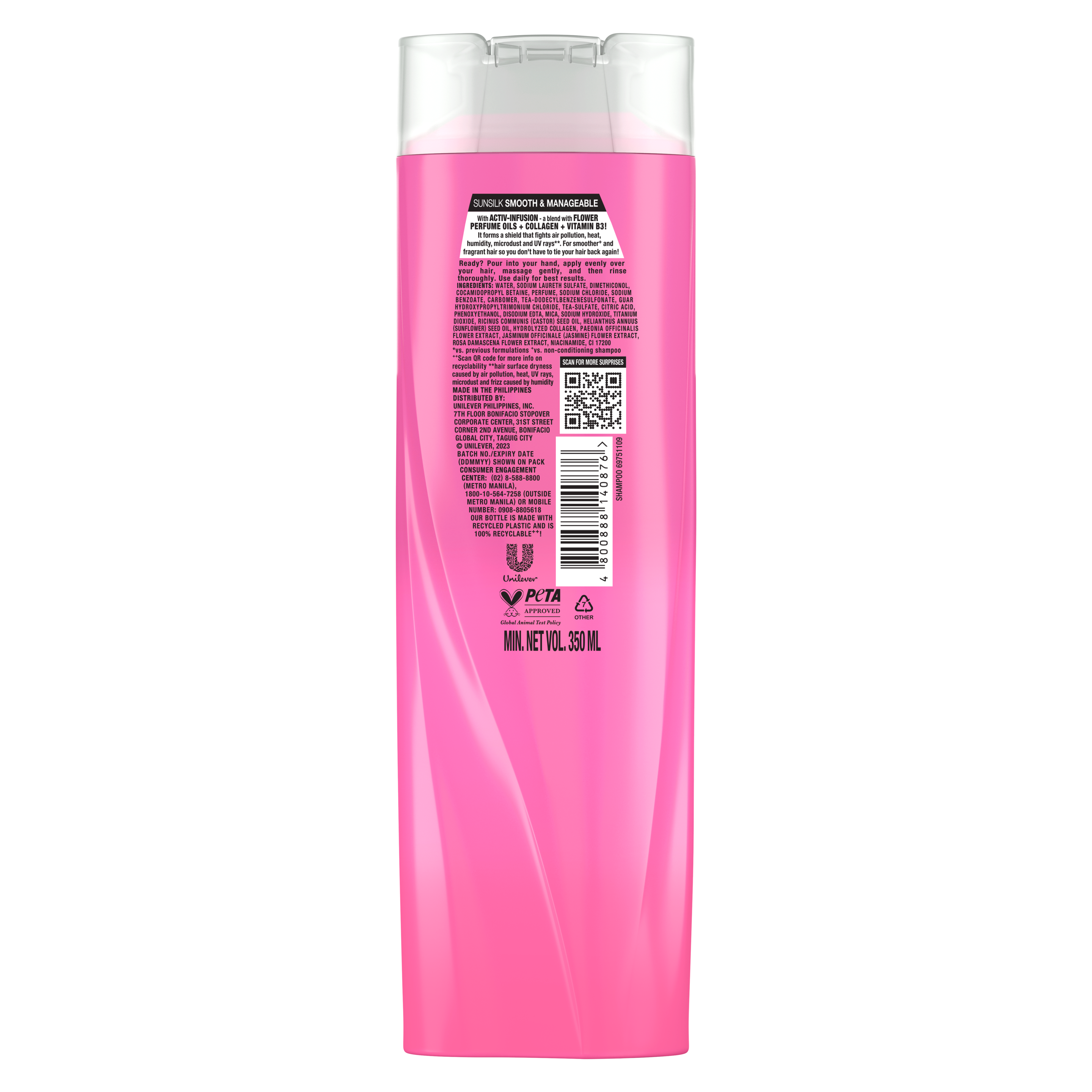 NEW Sunsilk Pink Smooth & Manageable 180ML