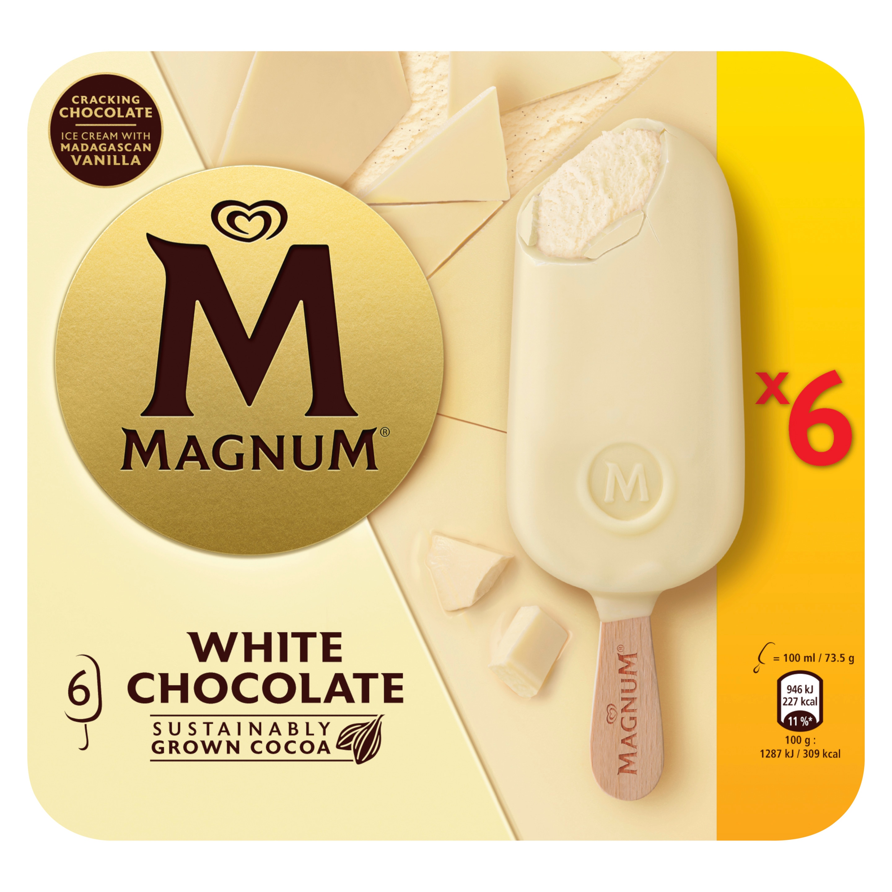 Magnum White 6 x 100ml Front