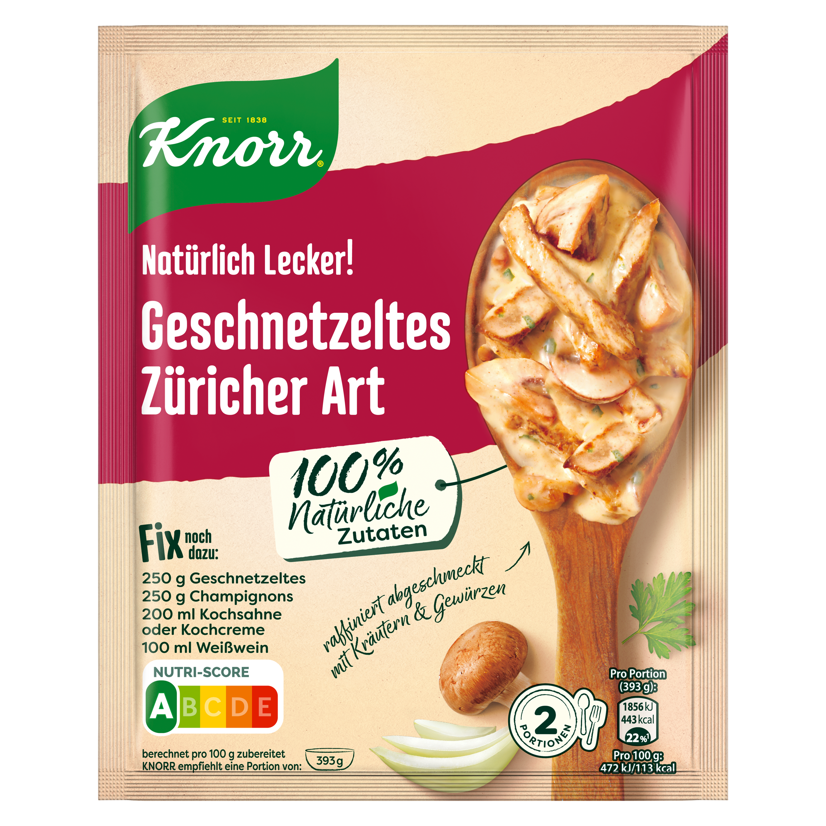Knorr Natürlich Lecker! Geschnetzeltes Züricher Art 30 g