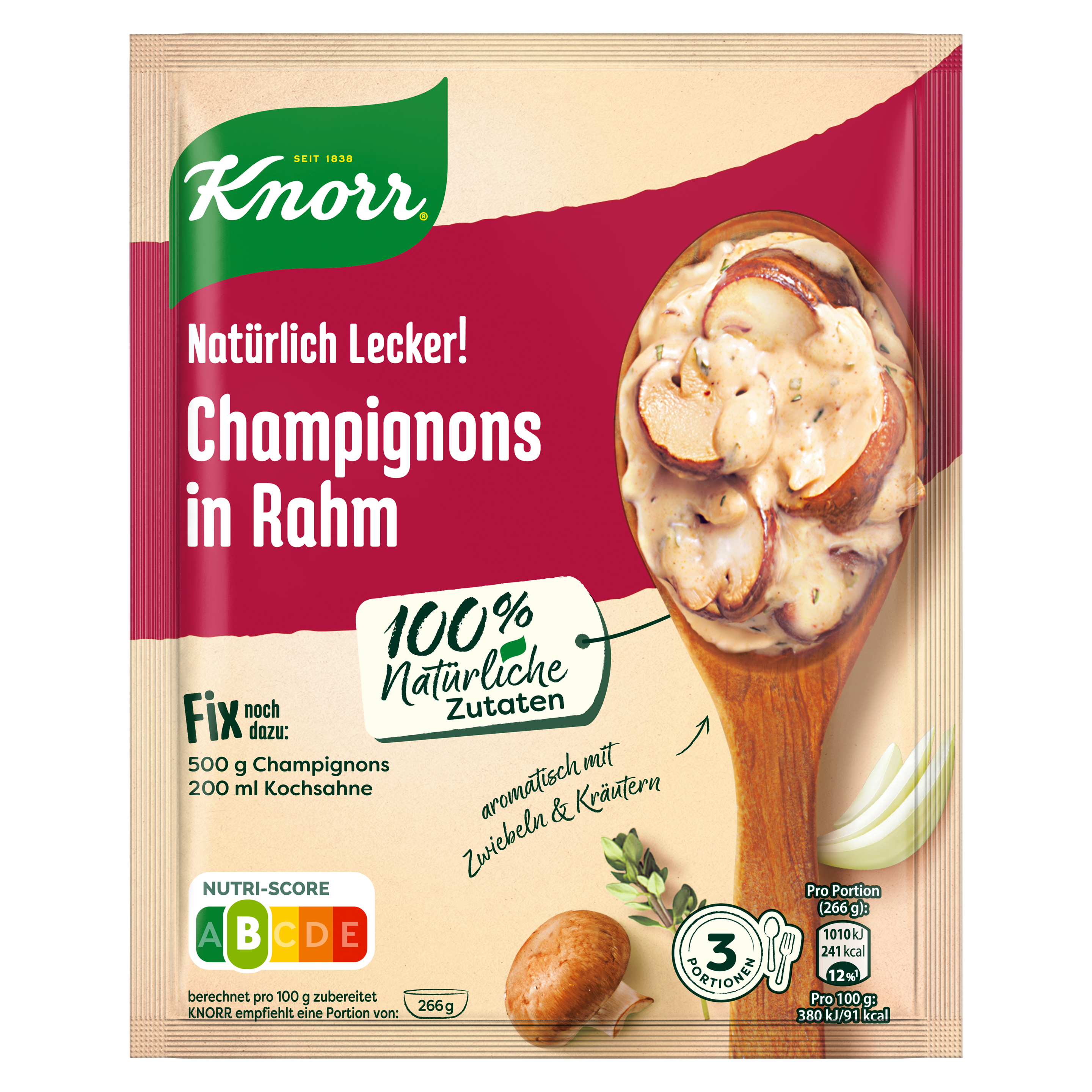 Knorr Natürlich Lecker! Champignon in Rahm 30 g
