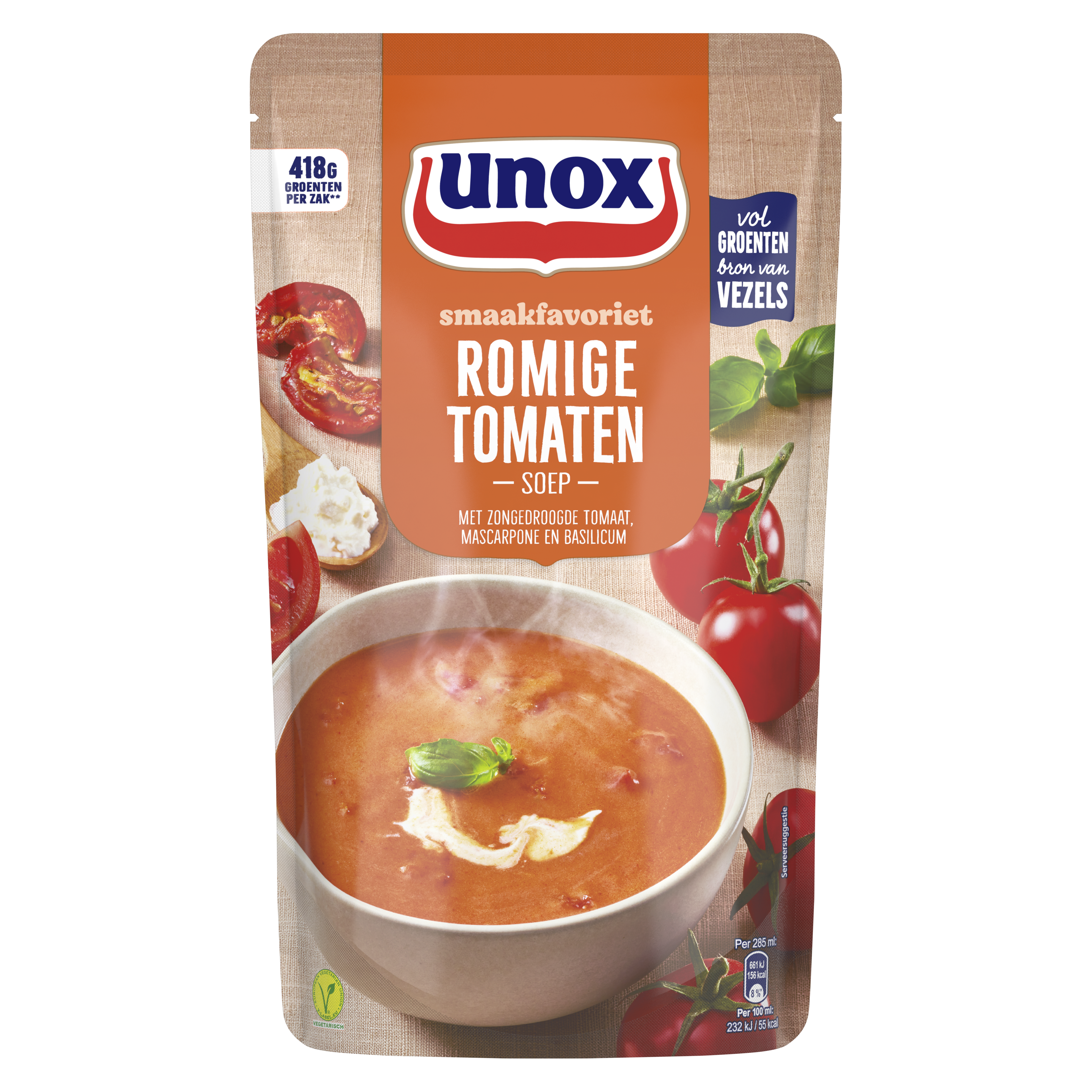 Unox  Soep In Zak Romige Tomatencrème Soep 570 ml