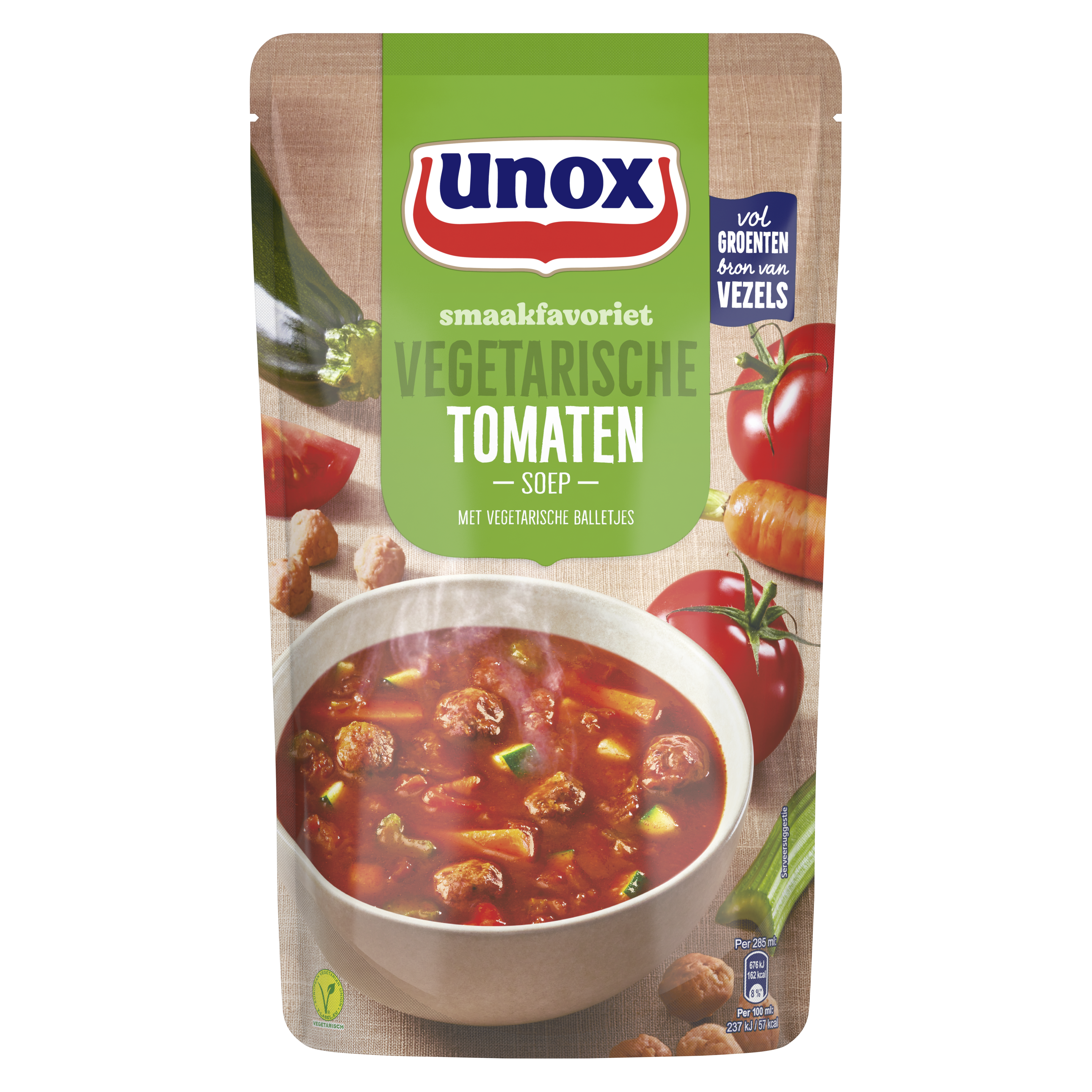 Unox  Soep In Zak Tomatensoep met vegetarische ballen 570 ml