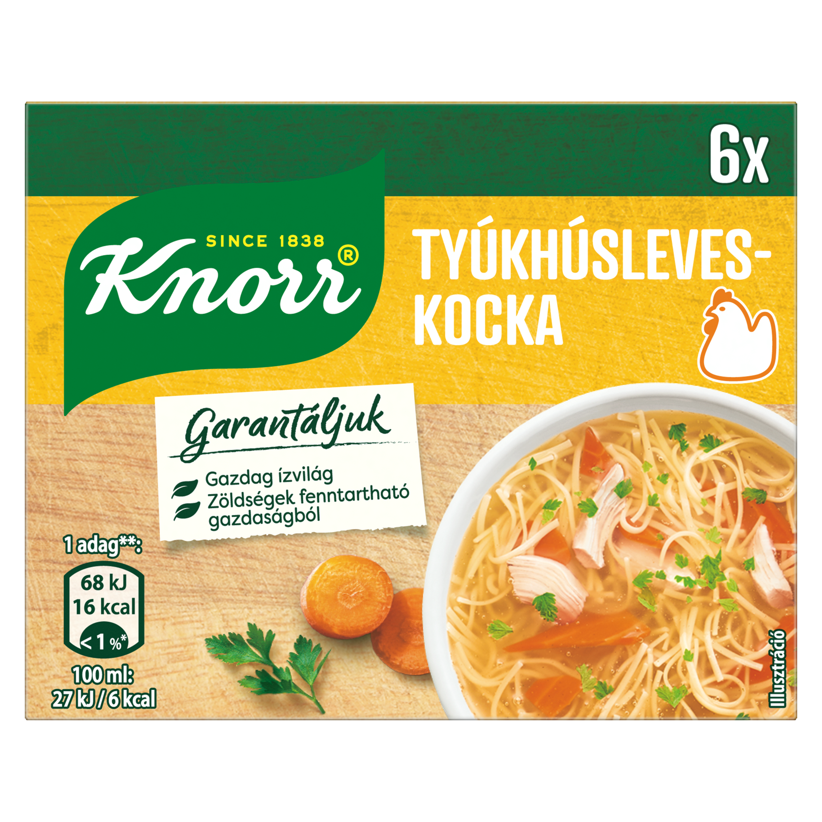 Knorr Tyúkhúsleveskocka 60g packshot
