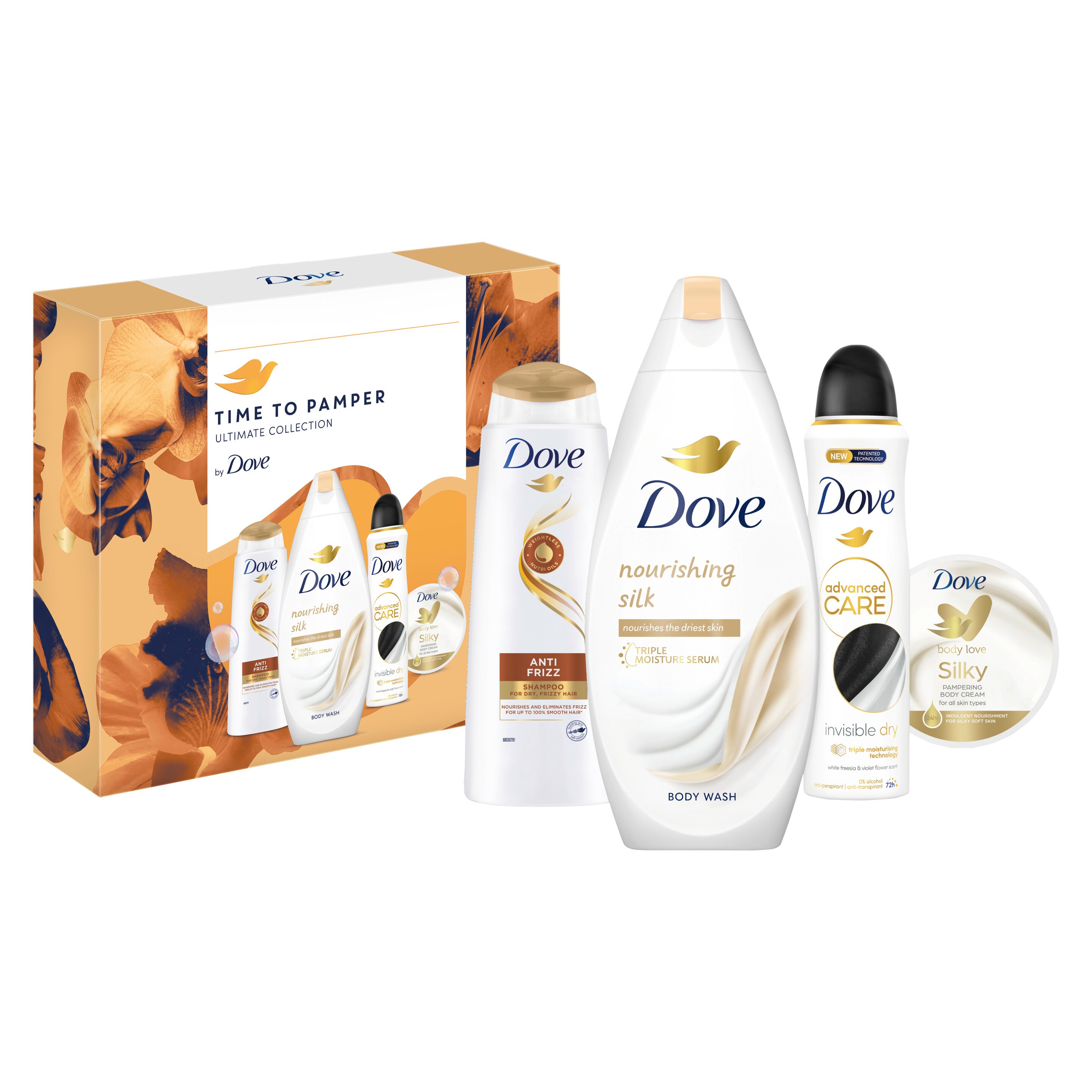 DOVE NOURISHING SILK SZÉPSÉGÁPOLÁSI AJÁNDÉKCSOMAG