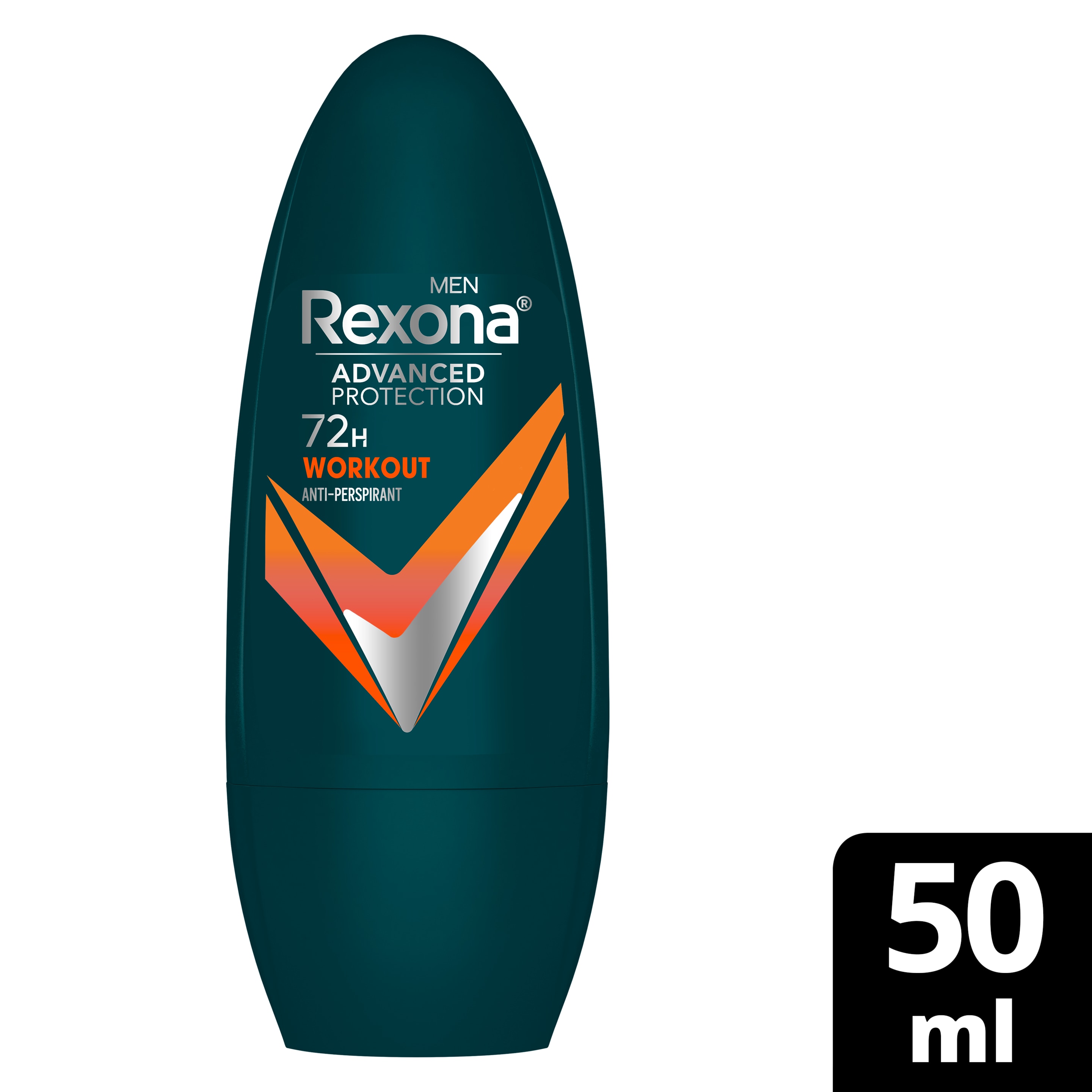 REXONA MEN  Antiperspirant Deodorant Roll On, 72 hour sweat  odor protection, HI-Impact Workout, with MotionSense technology, 50ml