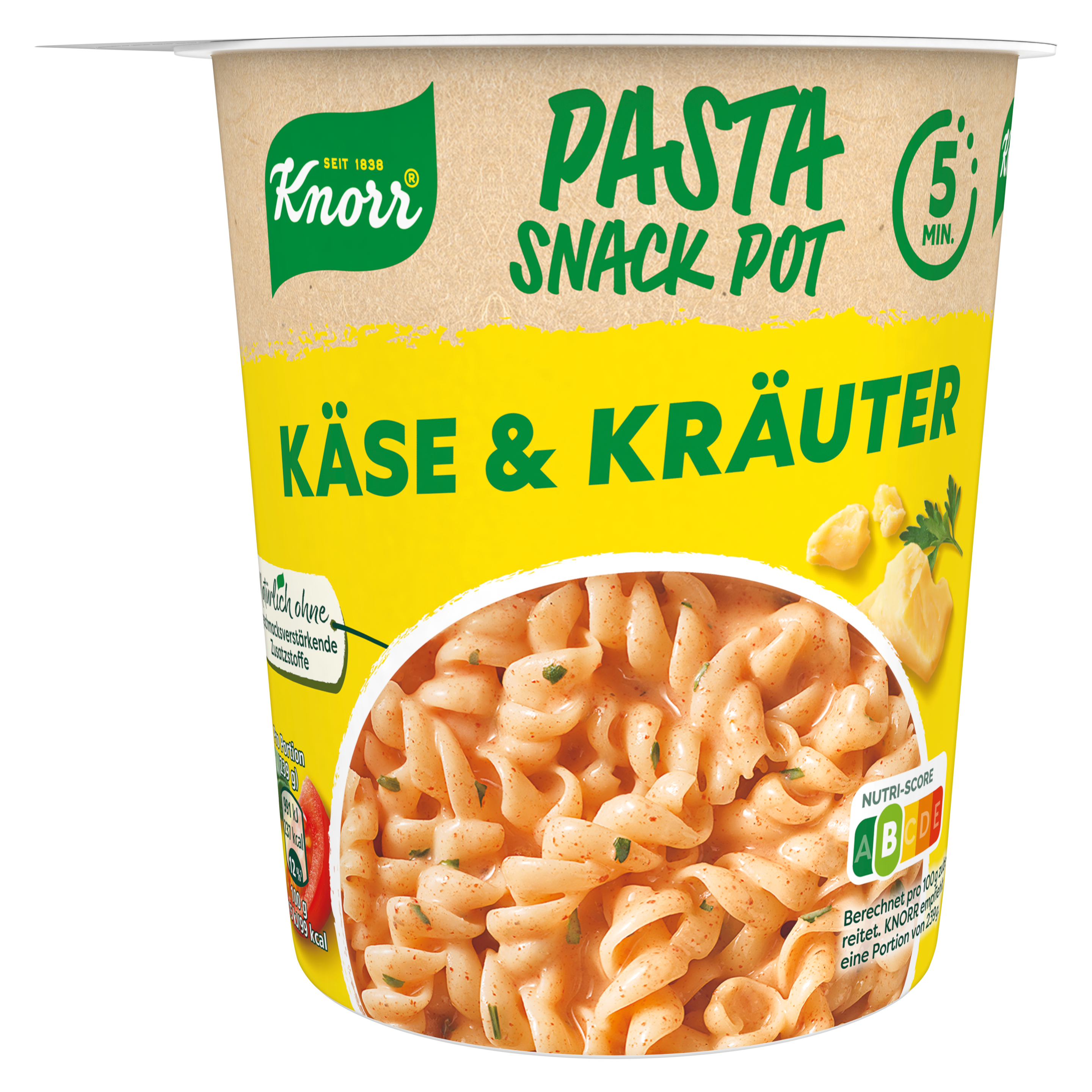 Knorr Pasta Snack Pot Käse & Kräuter 59g Becher