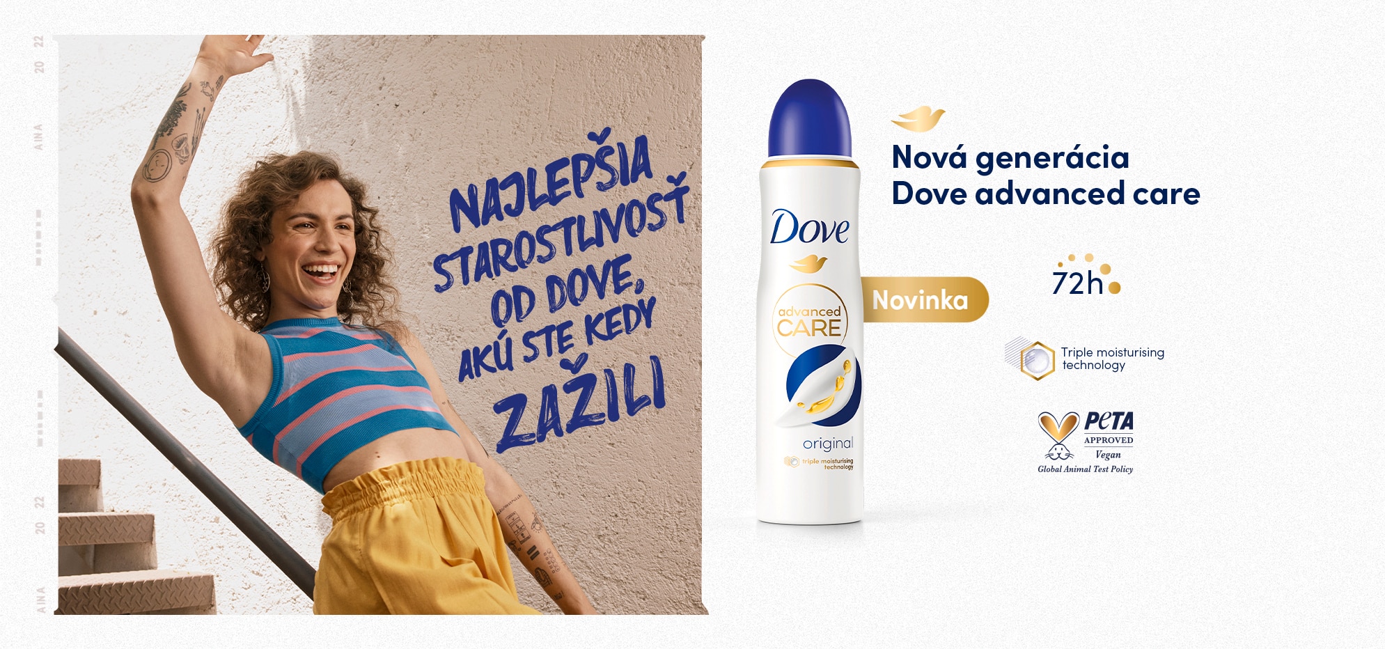 Nové dezodoranty Dove Advanced Care viac info