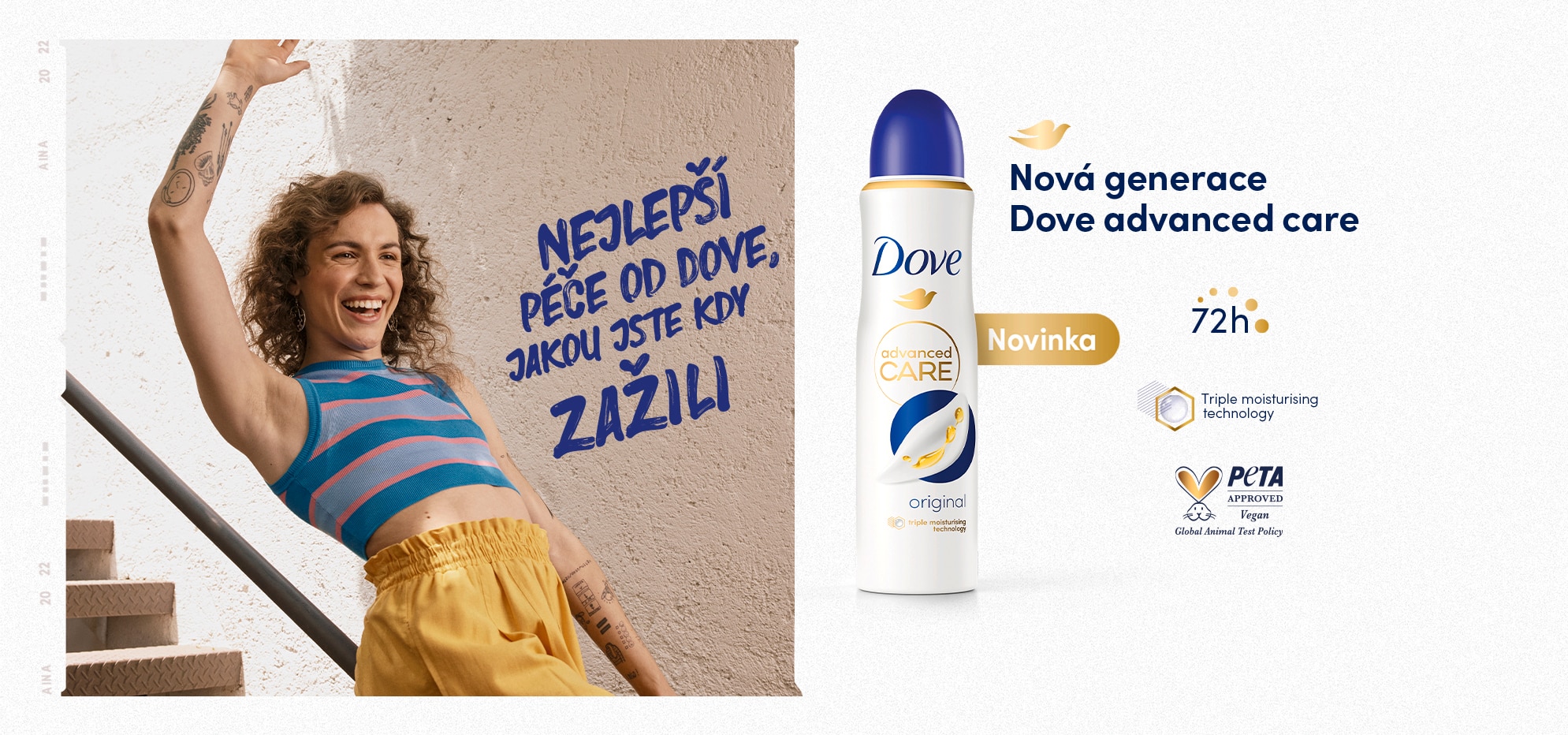 Nové deodoranty Dove Advanced Care více info