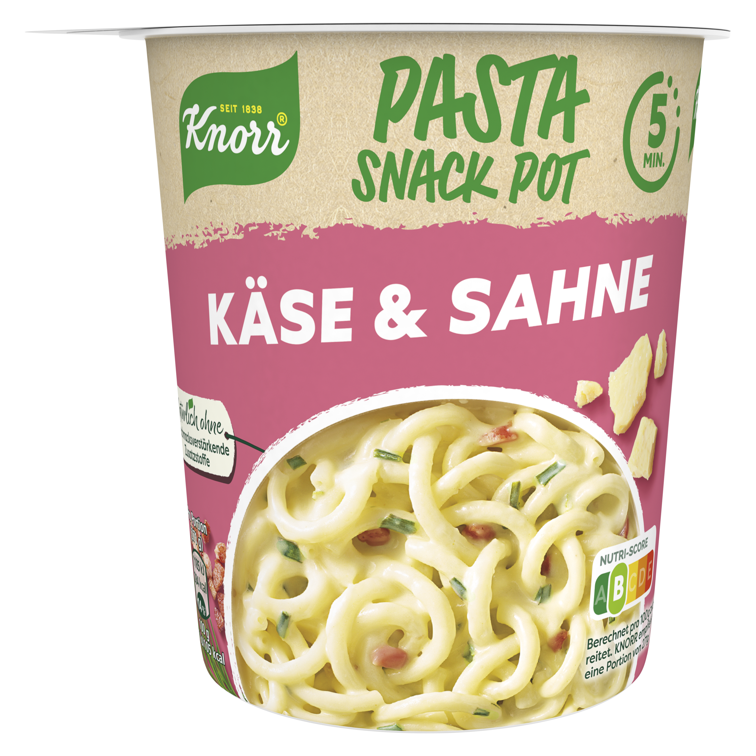 Knorr Pasta Snack Pot Käse & Sahne 71g Becher