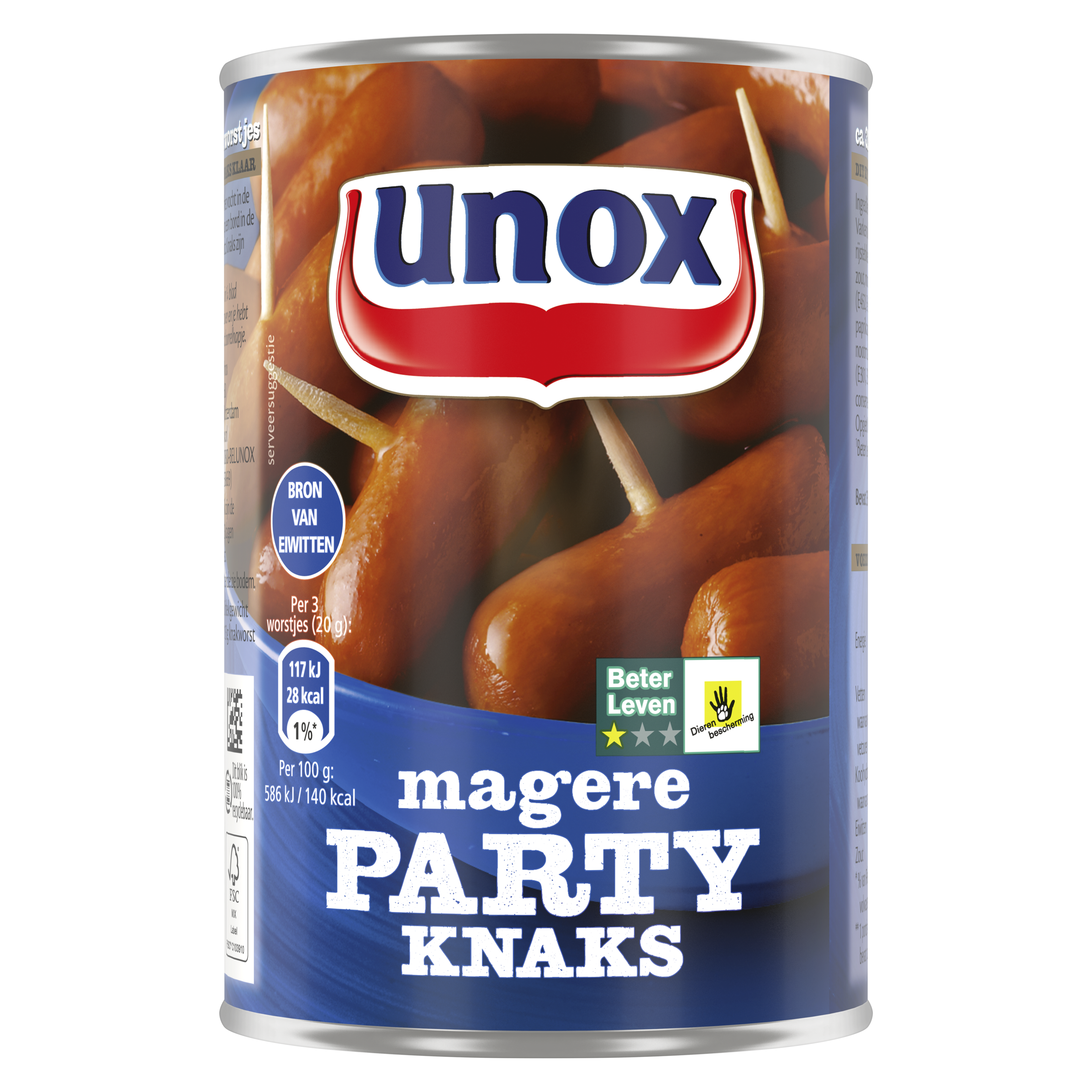 Unox  Worst Knaks Party Mager 400 g