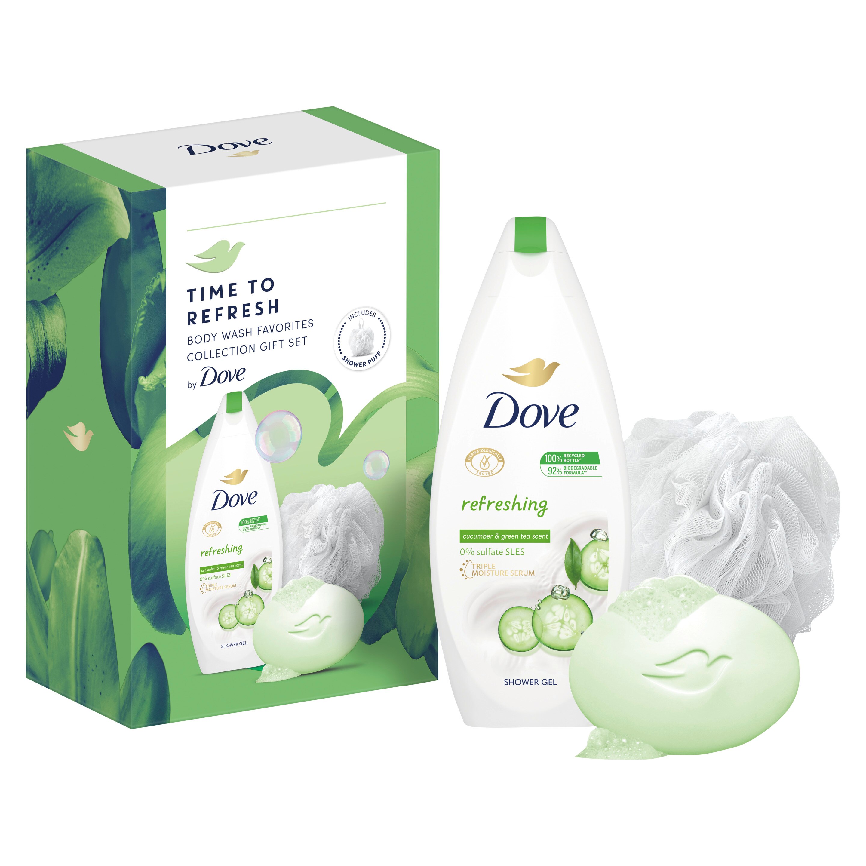 DOVE REFRESHING AJÁNDÉKCSOMAG FÜRDŐPAMACCSAL