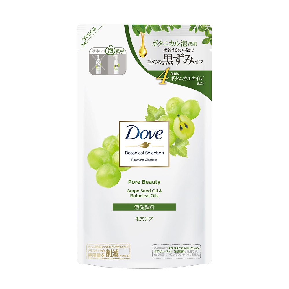 ダヴ　ボタニカルセレクション　ポアビューティ―　泡洗顔料　つめかえ用　135ml
