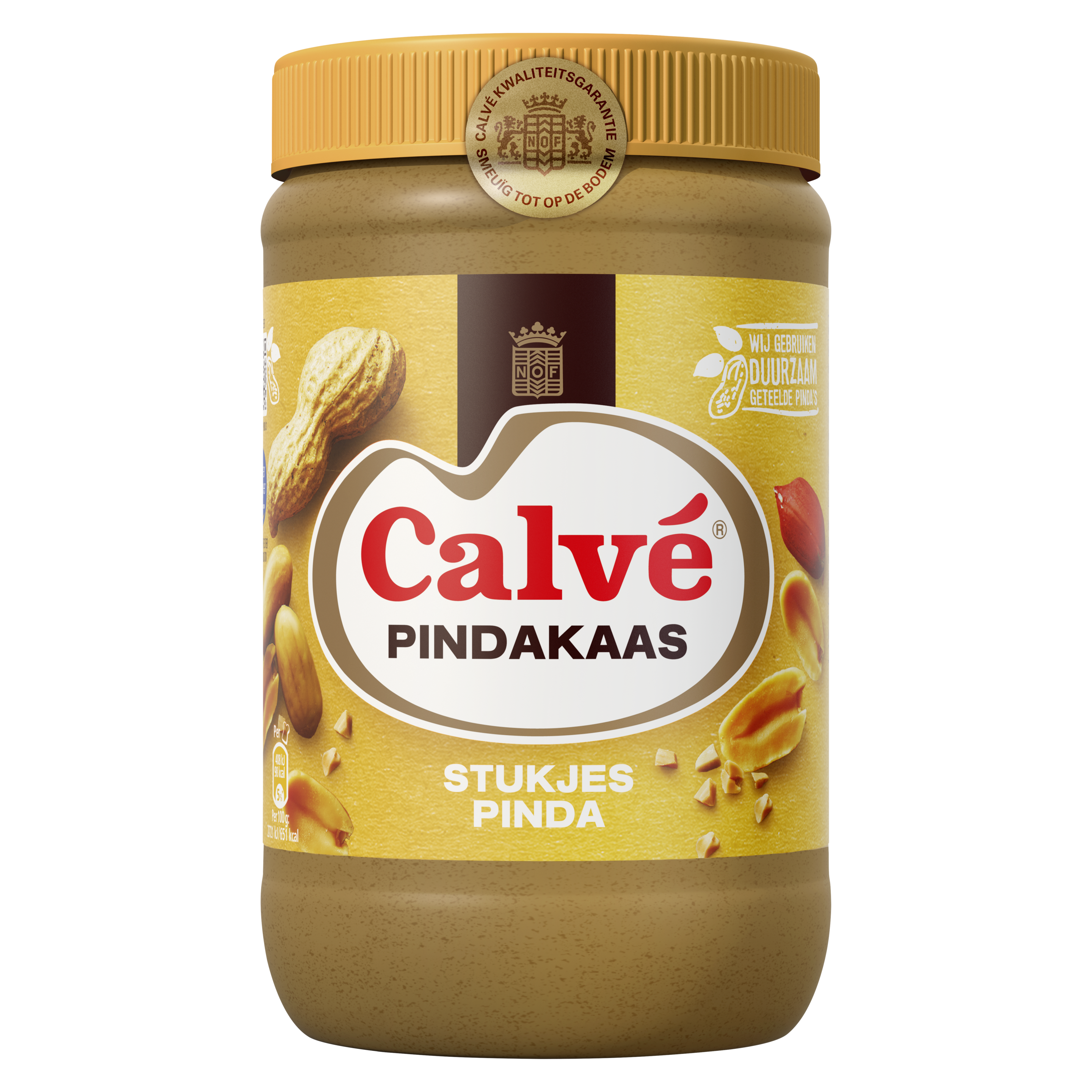 Calve Pindakaas met stukjes pinda 1000 g