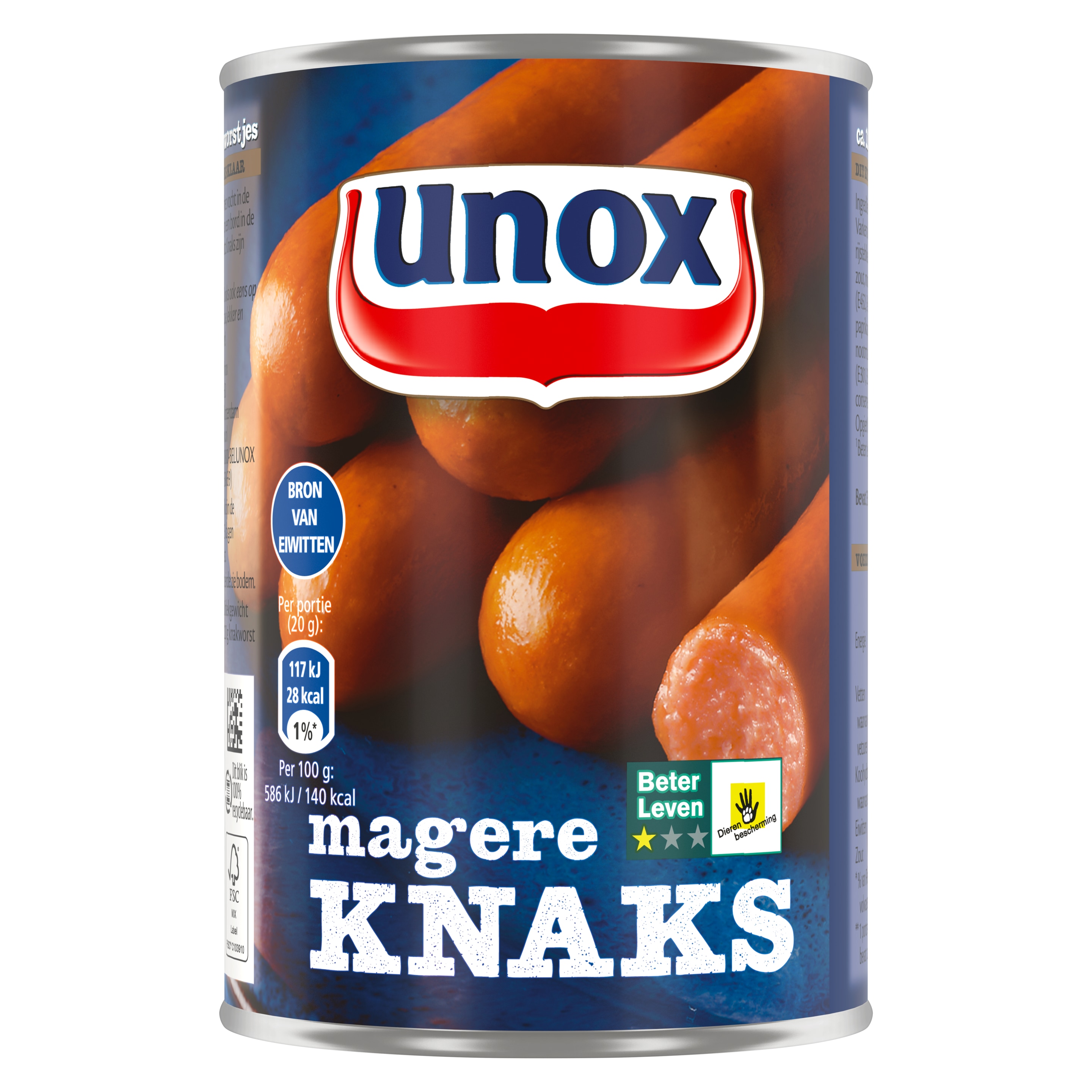 Unox  Worst Knaks Mager 400 g