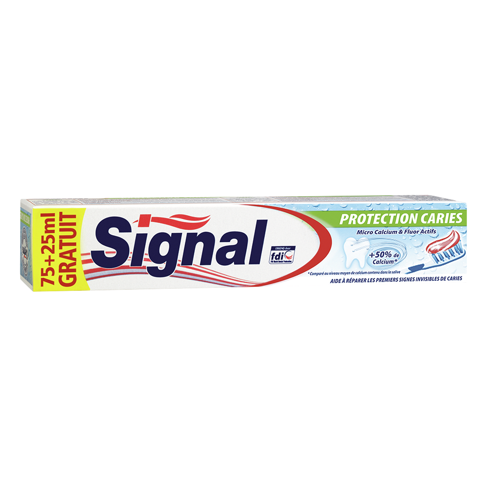 Signal Tandpasta Protection Caries 75+25ml gratis