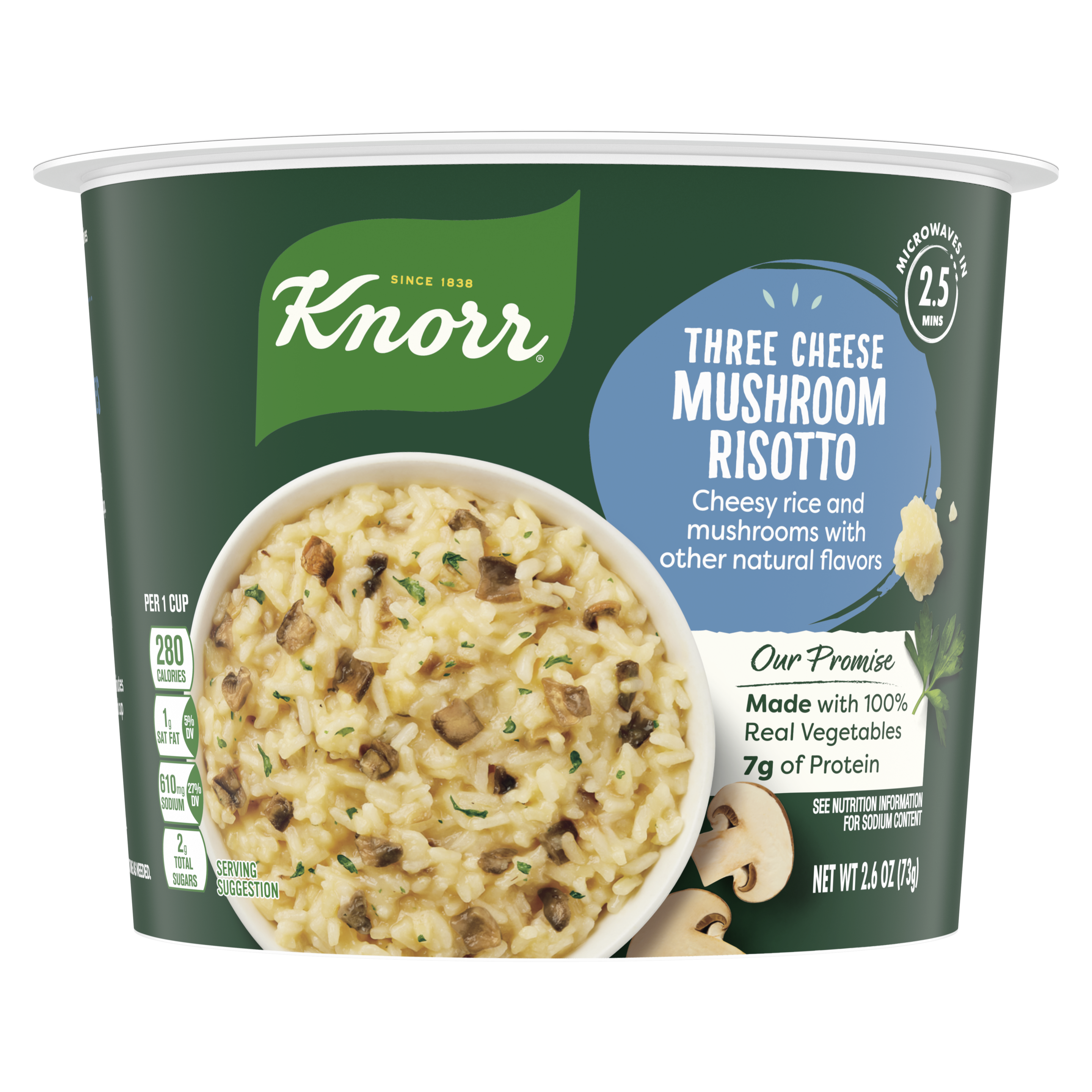 Three Cheese Mushroom Risotto Cup Front of Pack