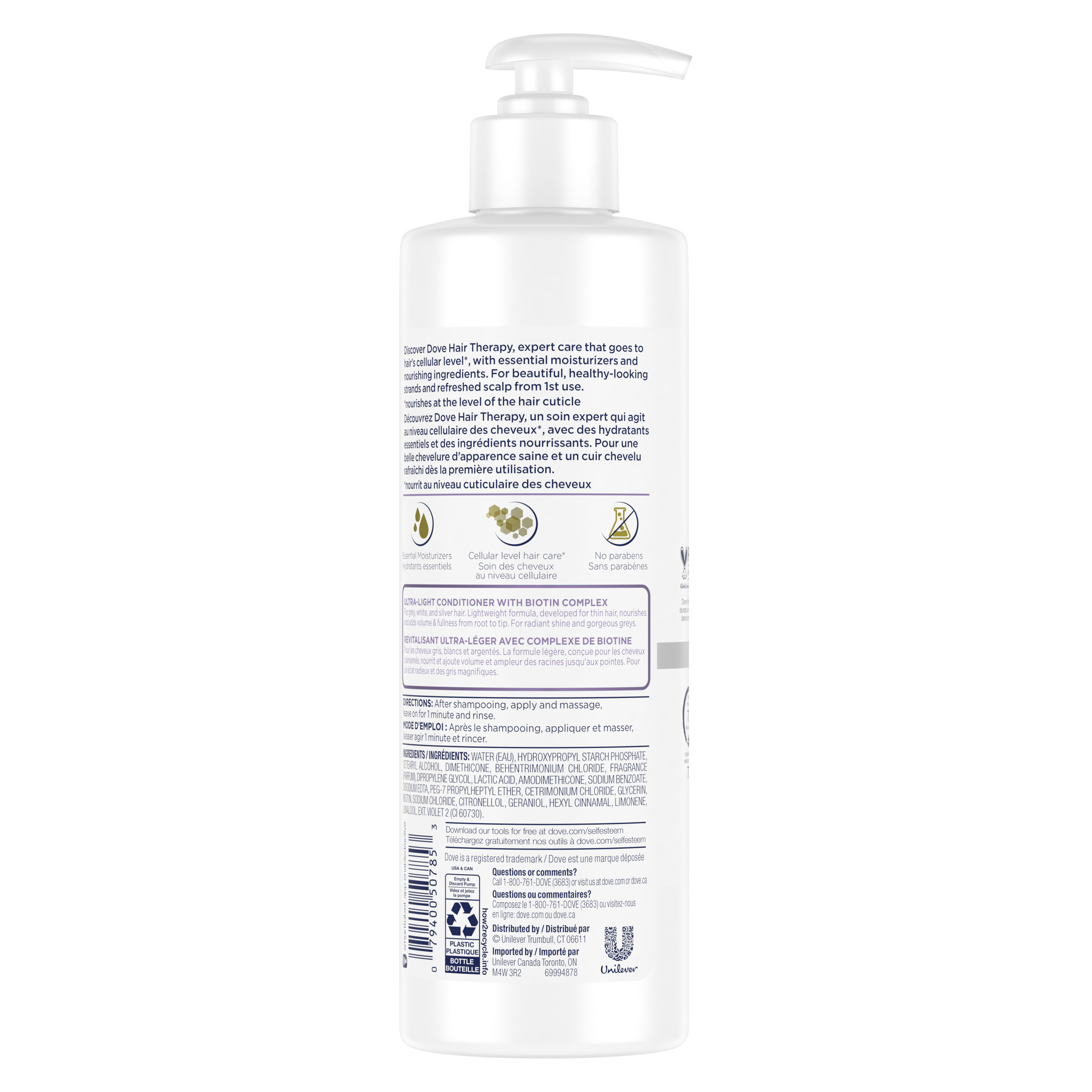 Dove Gorgeous Greys Conditioner - dos