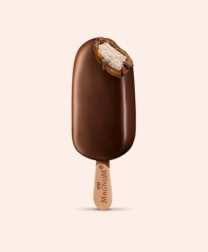 Double caramel ice cream image  Text