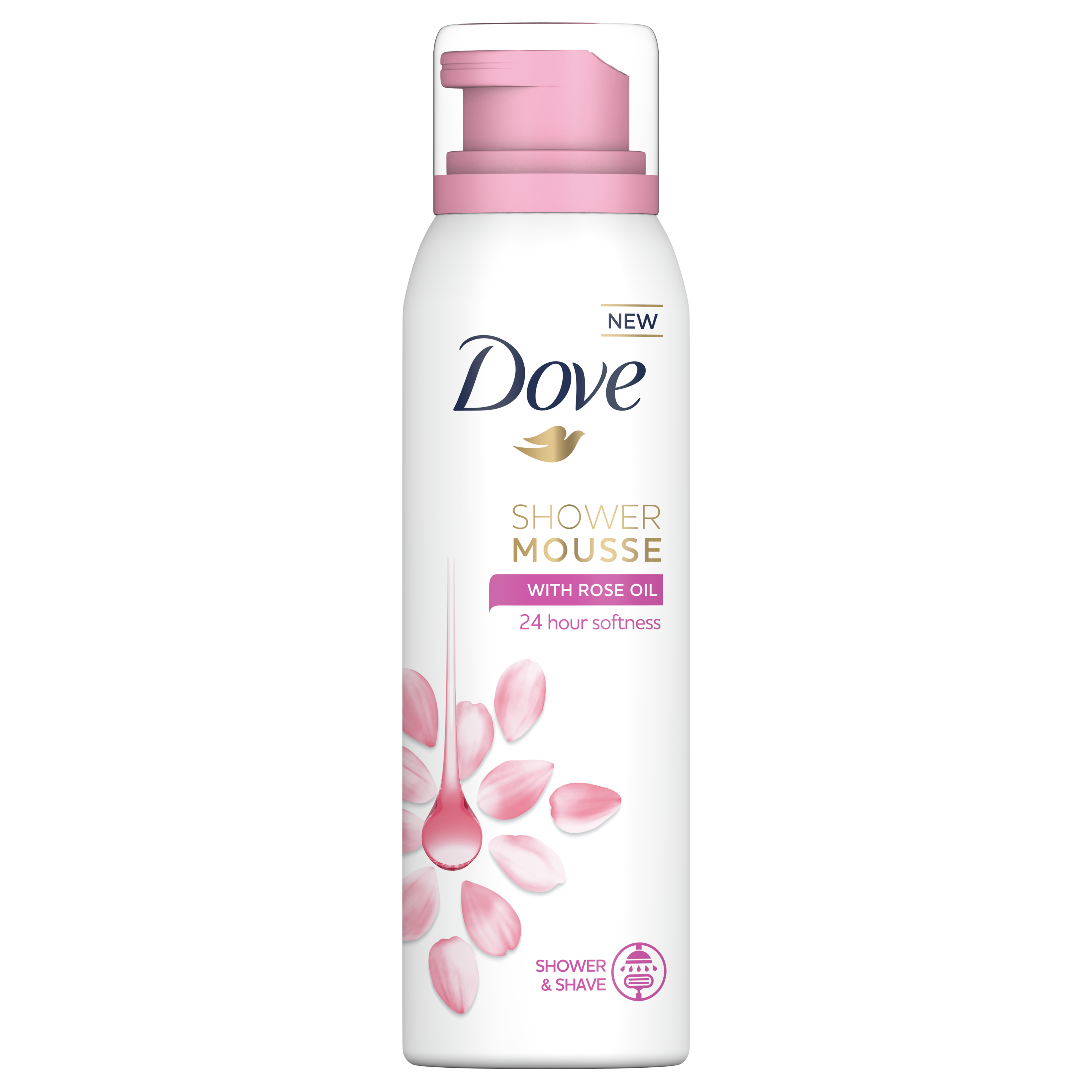 Dove Shower Mousse Rose Oil 200 ml