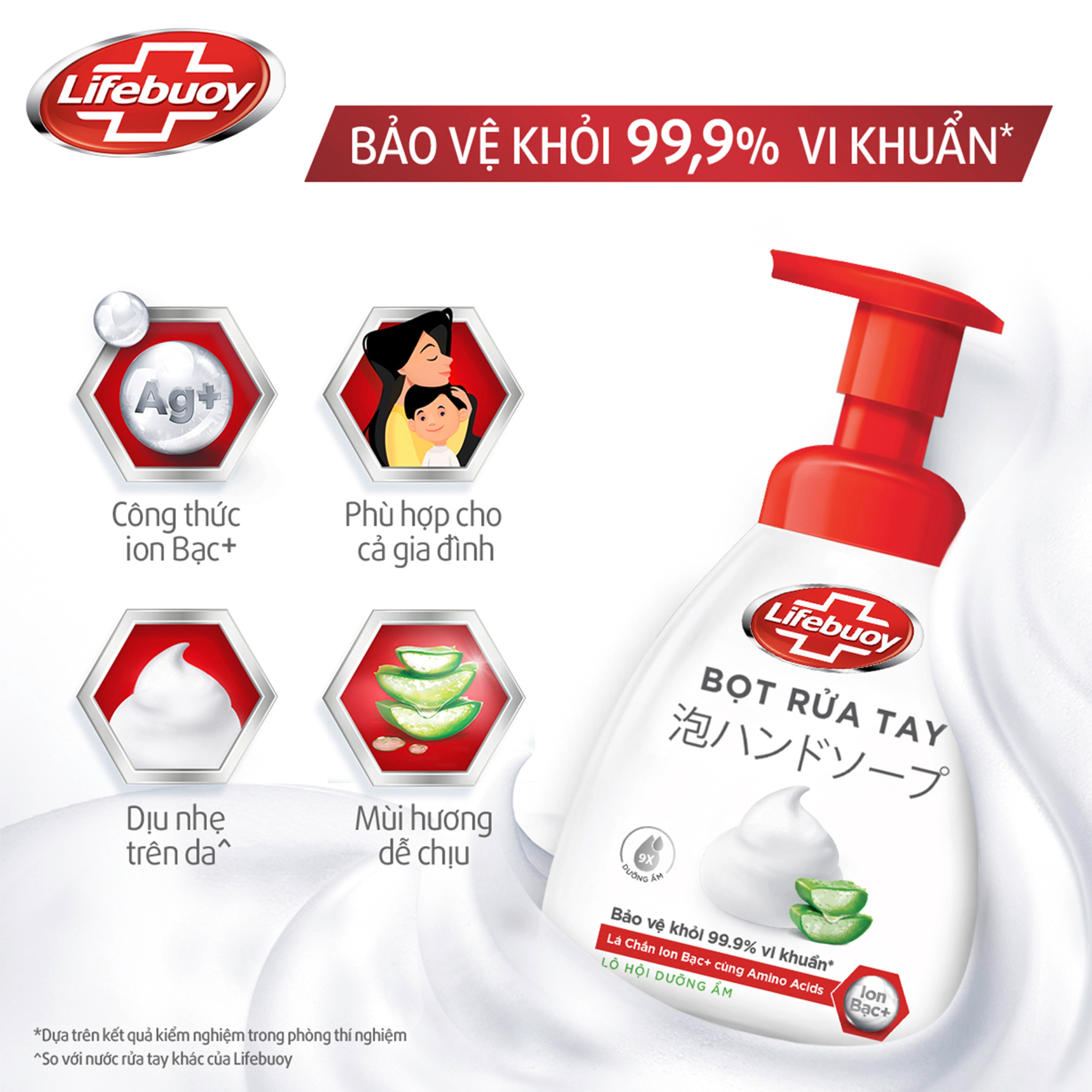 Bọt Rửa Tay Lifebuoy Lô Hội Dưỡng Ẩm: Bảo Vệ Khỏi 99% Vi khuẩn