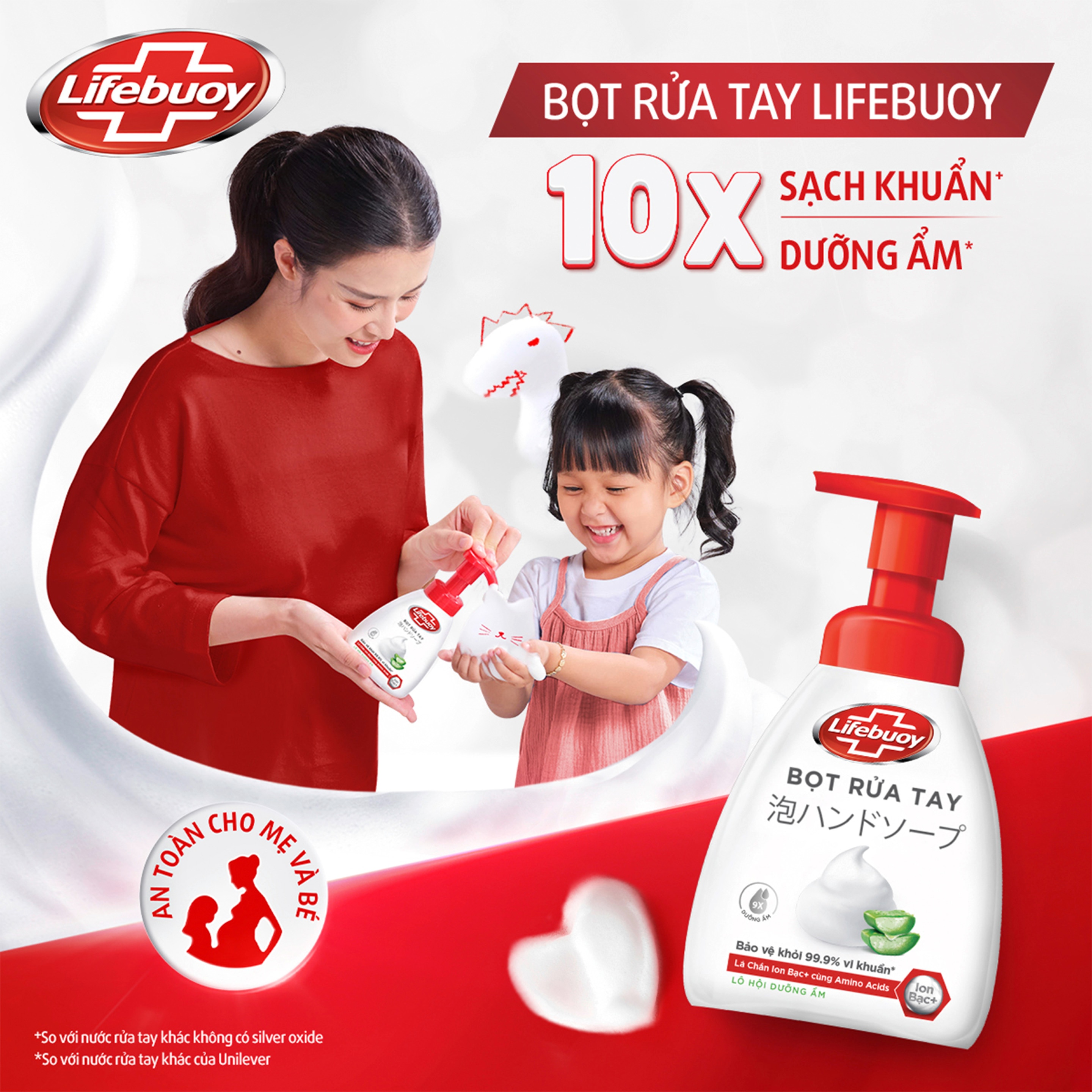 Bọt Rửa Tay Lifebuoy Lô Hội Dưỡng Ẩm: Bảo Vệ Khỏi 99% Vi khuẩn
