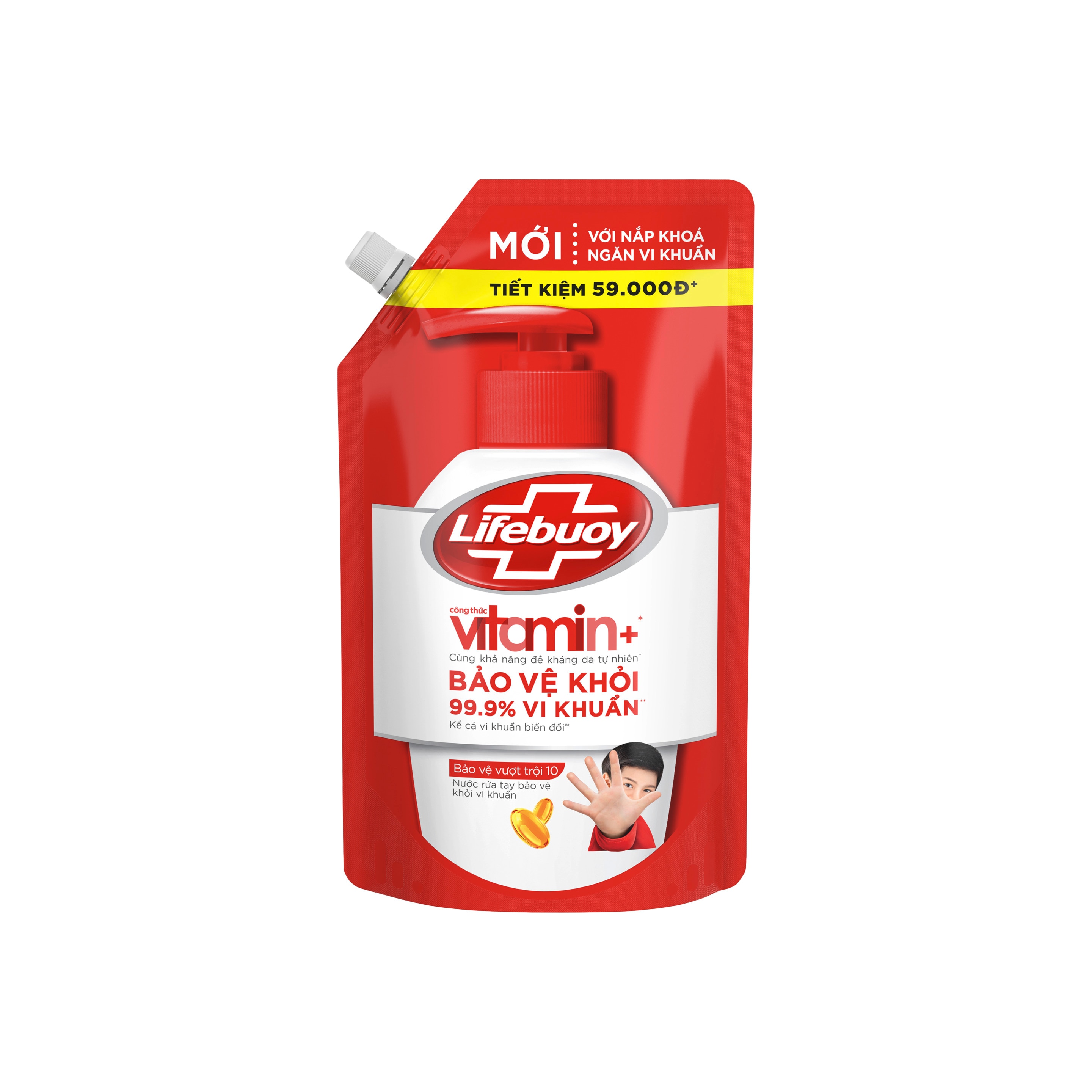 Nước Rửa Tay Lifebuoy Vitamin Bảo Vệ Vượt Trội 10 (Túi)