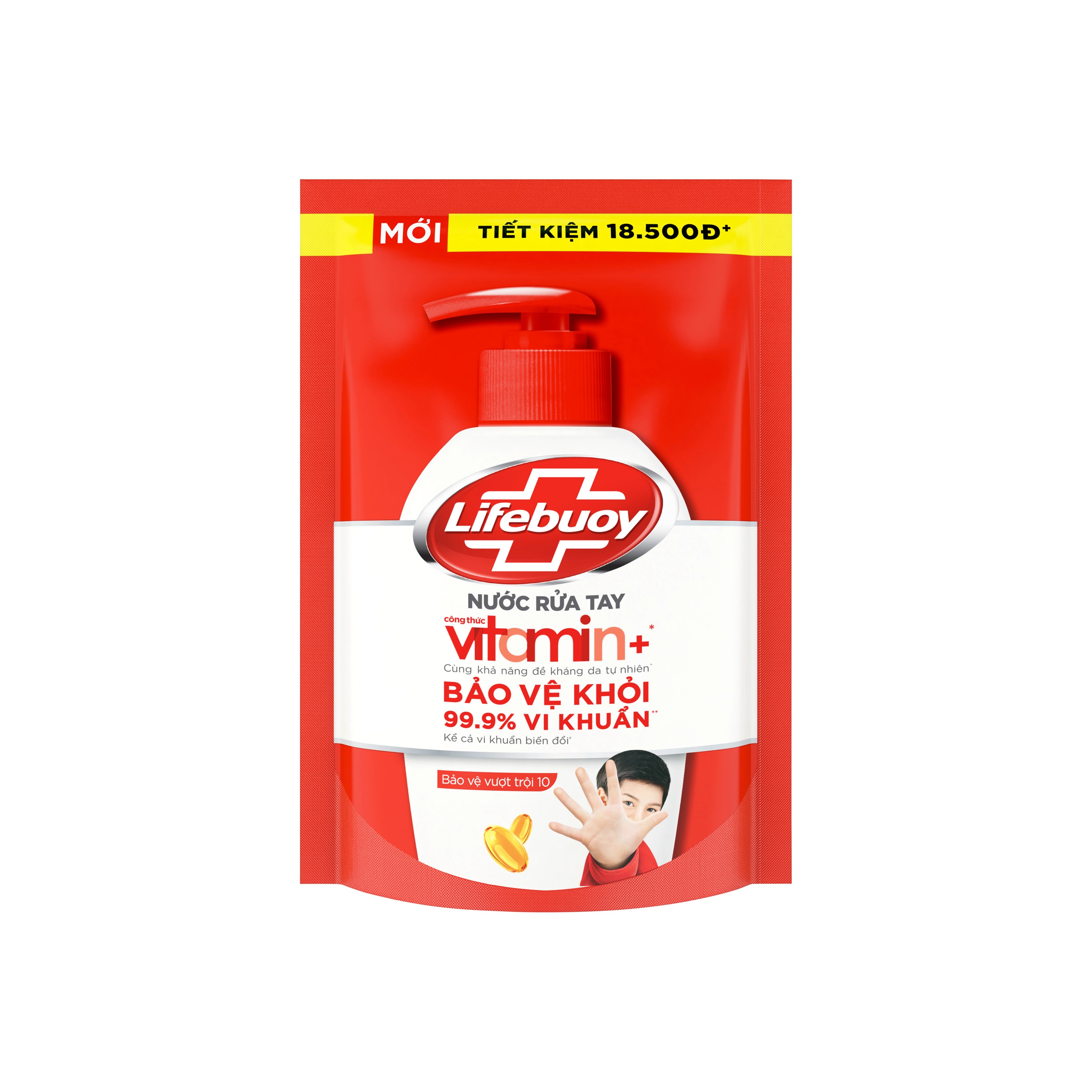 Nước Rửa Tay Lifebuoy Vitamin Bảo Vệ Vượt Trội 10 (Túi) packshot