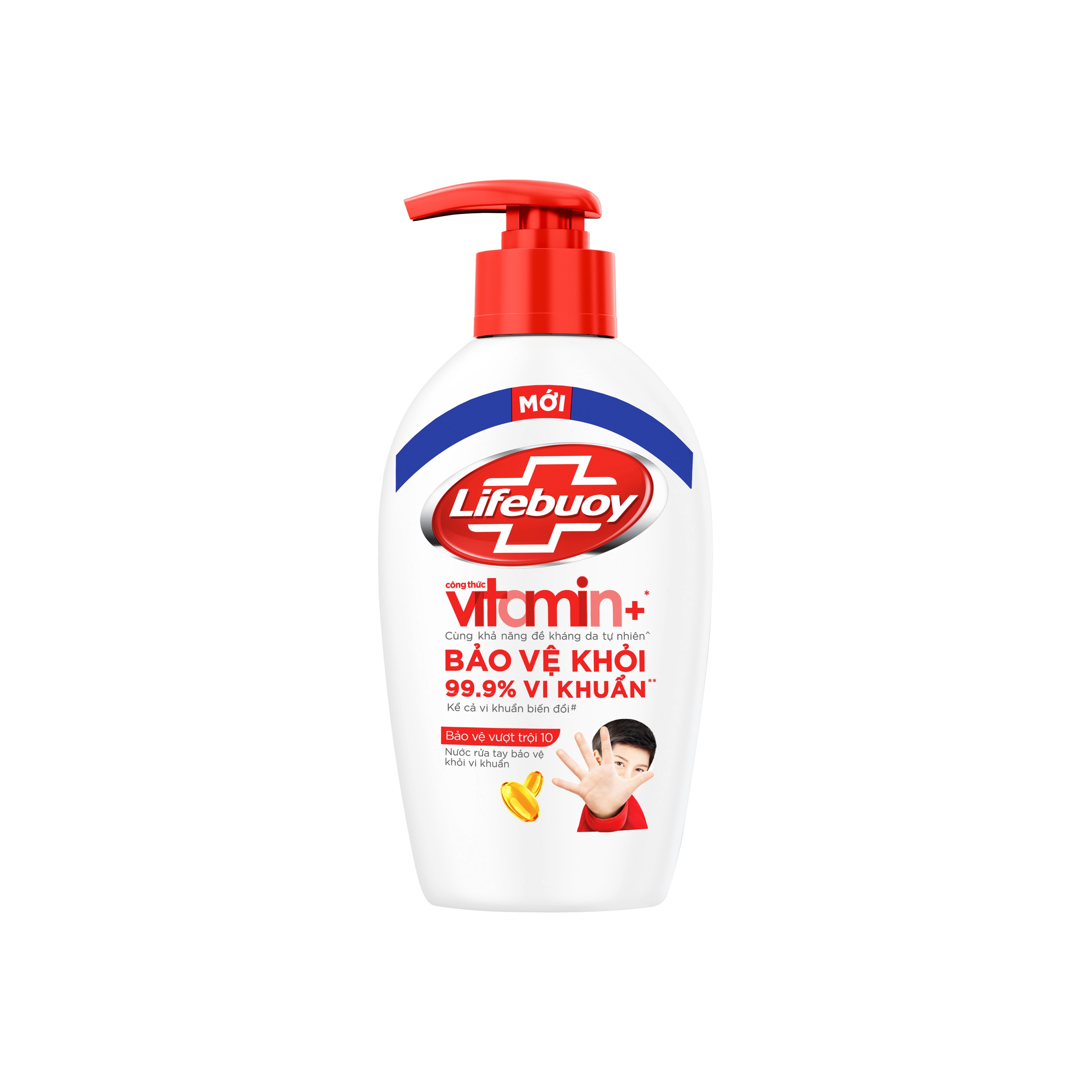 Nước Rửa Tay Lifebuoy Công thức Vitamin+ Bảo Vệ Vượt Trội 10 (Chai)