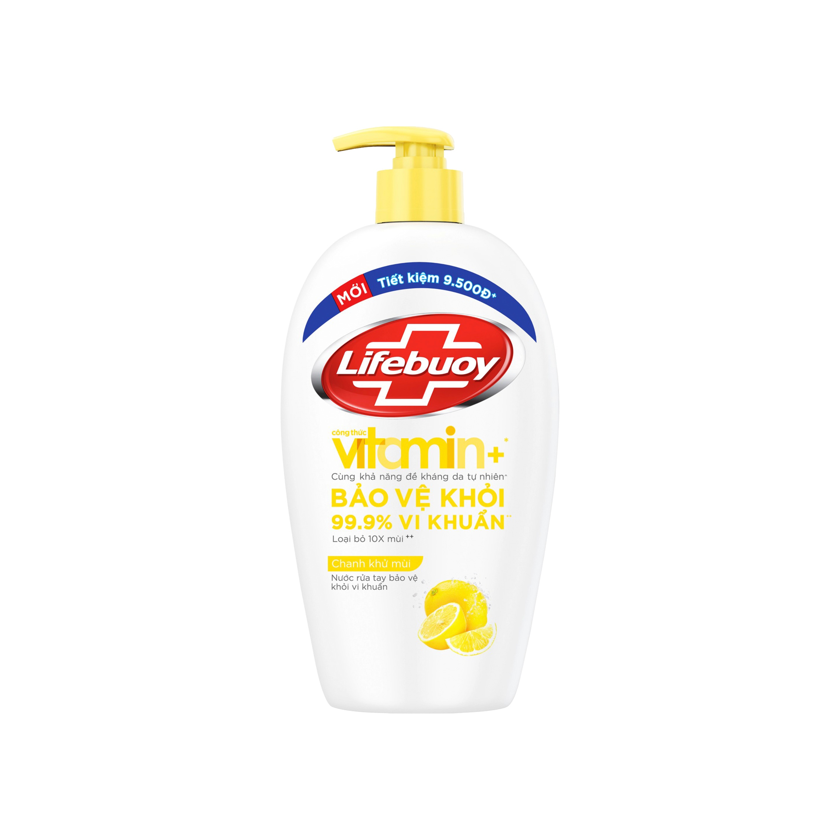 Nước Rửa Tay Lifebuoy Công thức Vitamin+ Chanh Khử Mùi (Chai) packshot